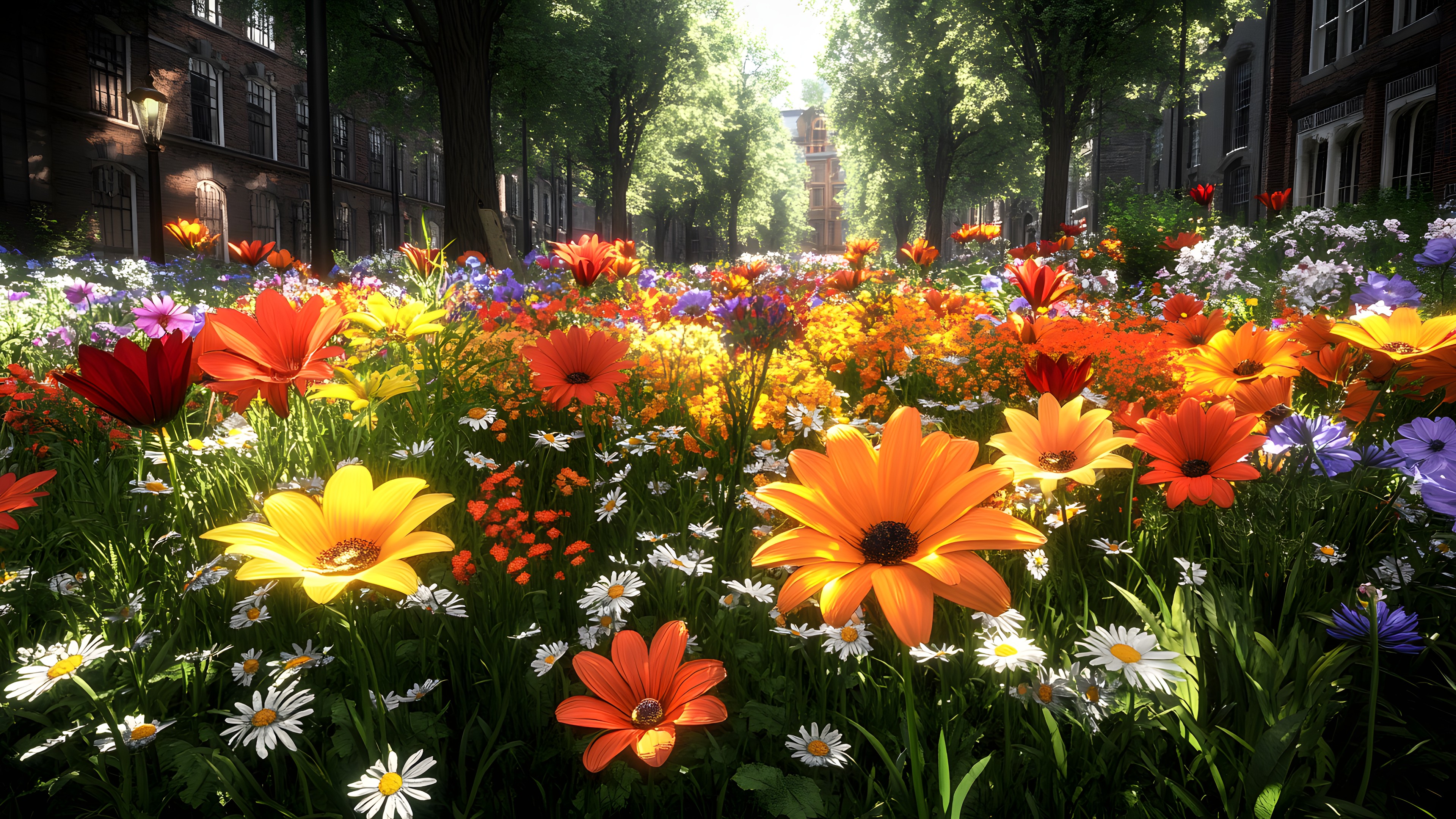 Flower, Petal, Yellow, Green, Plants, Pink, Garden, Spring, Flowering plant, Purple, Floristry, Wildflower, Herbaceous plant, Floral design, Perennial plant, Forb, Cut flowers, Daisy family, Botanical garden, Plantation