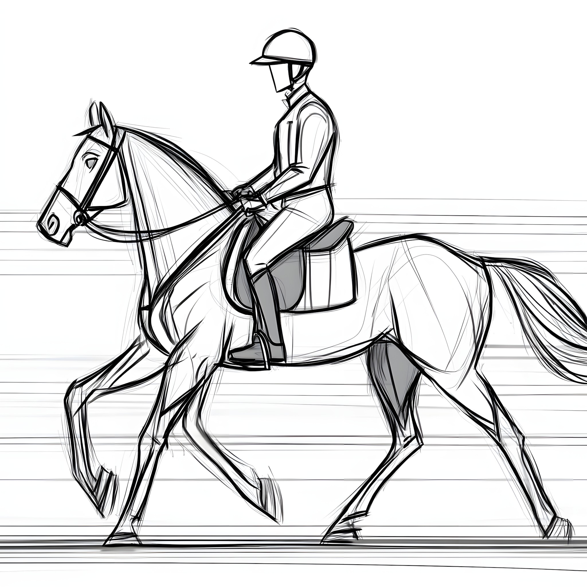 Horse, Horse tack, Line art, Horse Supplies, Bridle, Equestrianism, English riding, Mare, equestrian sport, Rein, Animal sports, Sketch, Mane, Stallion, Saddle, Western riding, English pleasure, Equitation, Jockey, Clip art