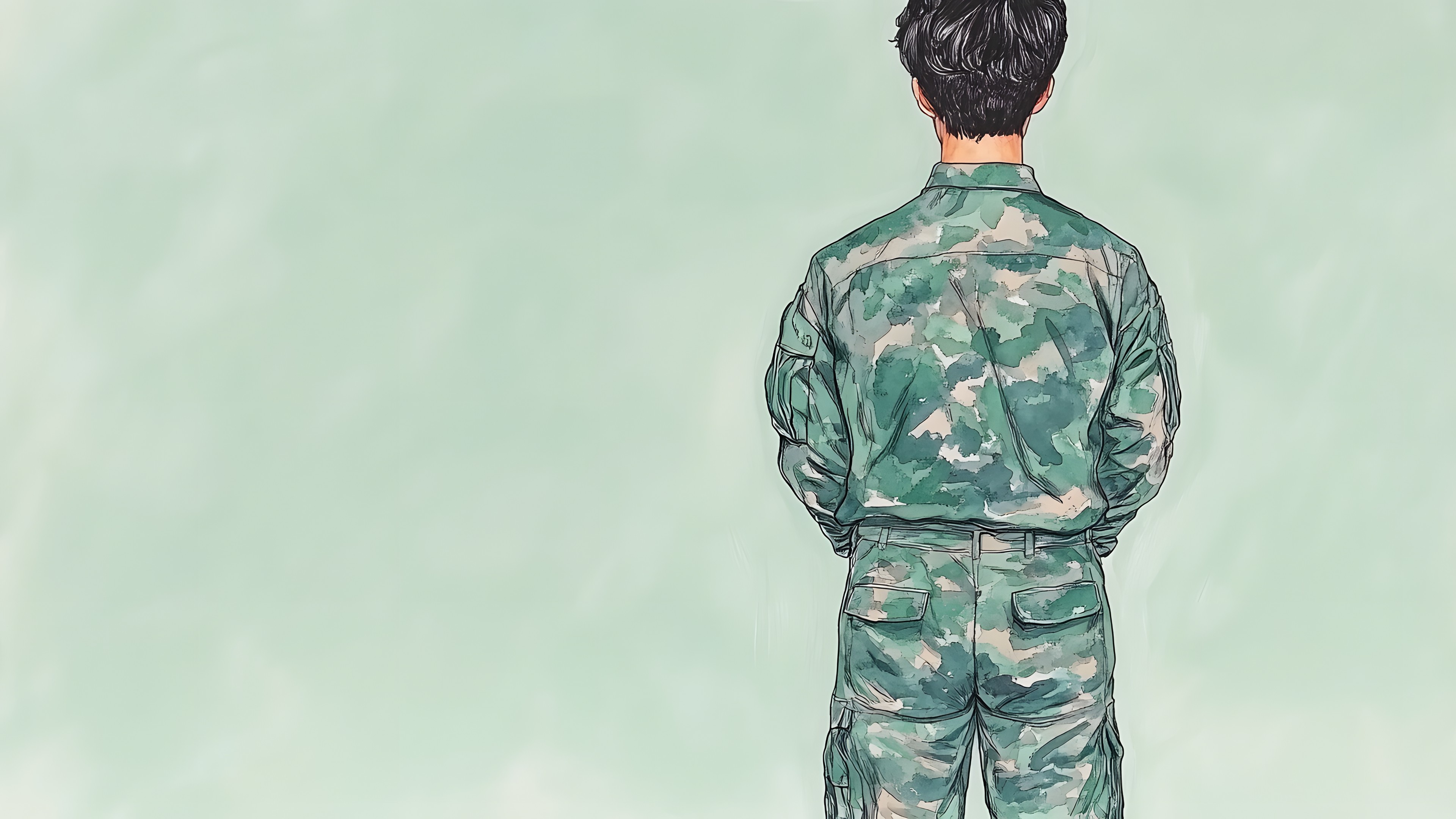 Sleeve, Military camouflage, Camouflage, Military uniform, Uniform, Military Person, Cargo pants, Military, Soldier, Military Officer, Non-commissioned officer, Army, Marines, Sketch, Graphics, Animation, Military organization, Pocket