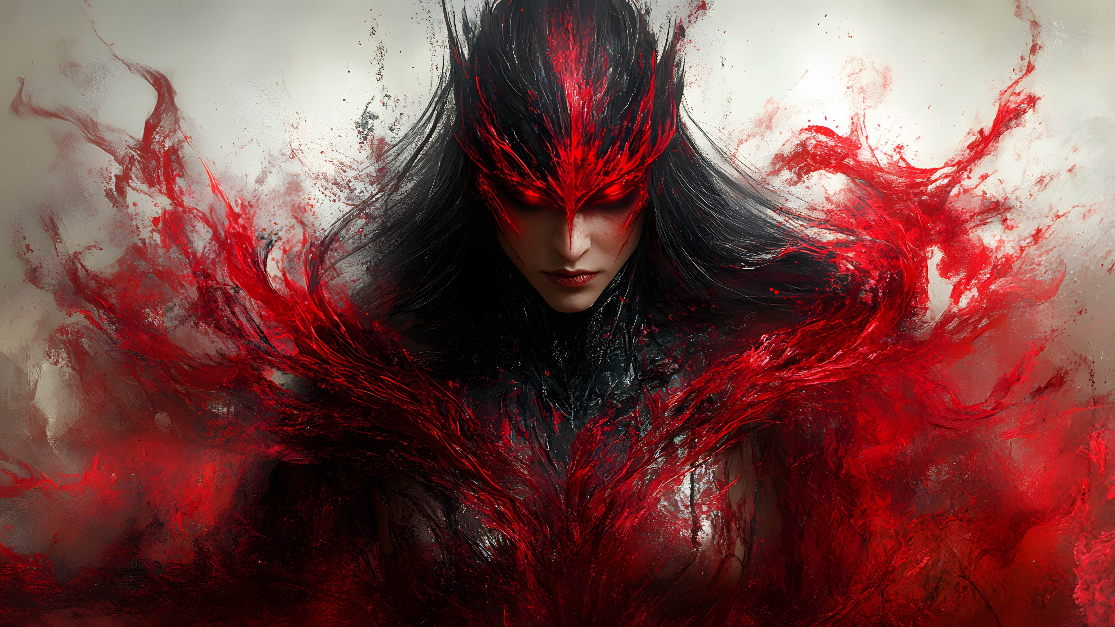 Red, Fictional character, CG artwork, Long hair, Red hair, Graphics, Animation, Graphic design, Fiction, Supernatural creature, Anime