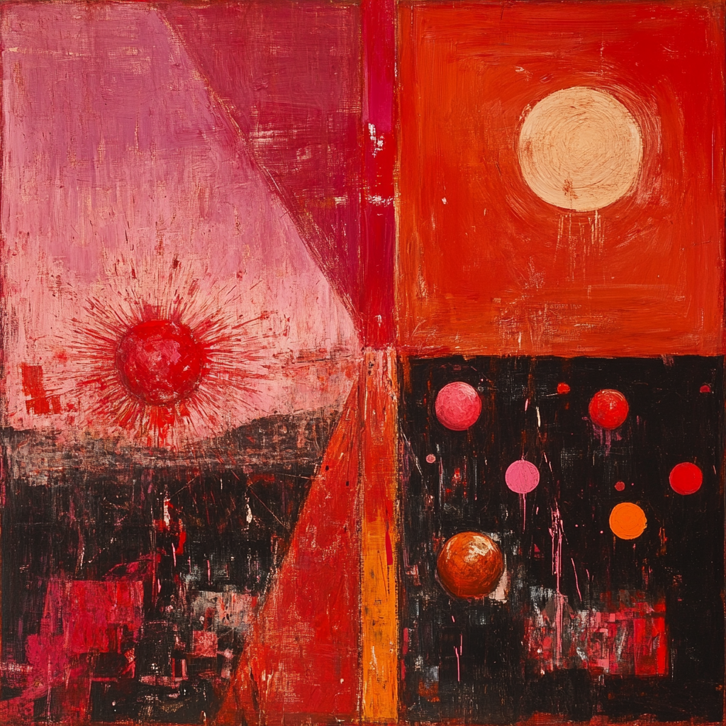 Red, Orange, Visual arts, Art Paint, Paint, Modern art, Watercolor painting, Acrylic paint, Creative arts, Still life