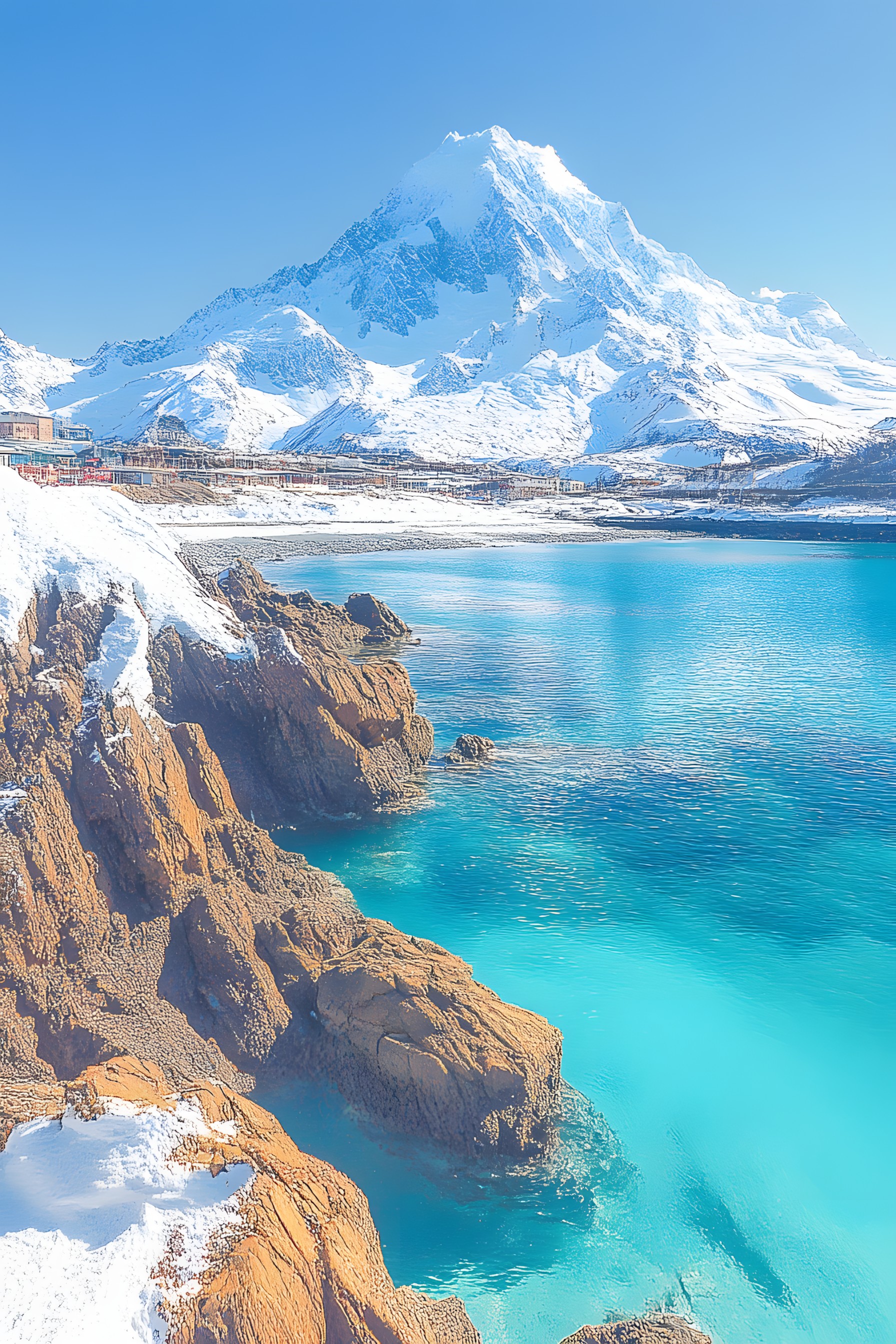 Blue, Mountainous landforms, Mountain, Water, Snow, Natural landscape, Winter, Glacial landform, Mountain range, Glacier, Terrain, Coastal and oceanic landforms, Wilderness, Ice cap, Ice, Ocean, Polar ice cap, Ridge, Sea, Summit