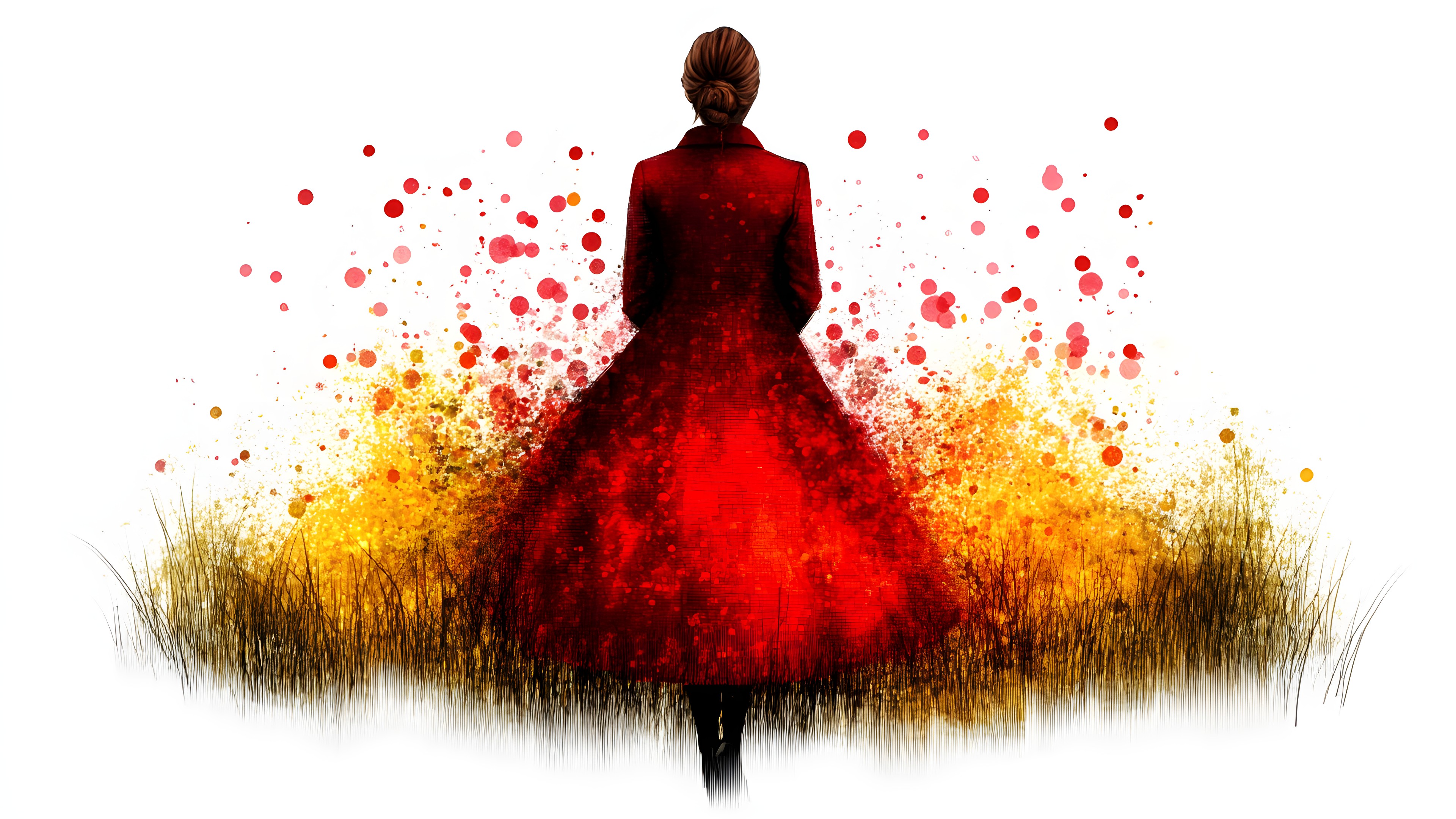 Red, Gown, Fashion illustration, Graphics, Animation, Graphic design, One-piece garment, Costume design