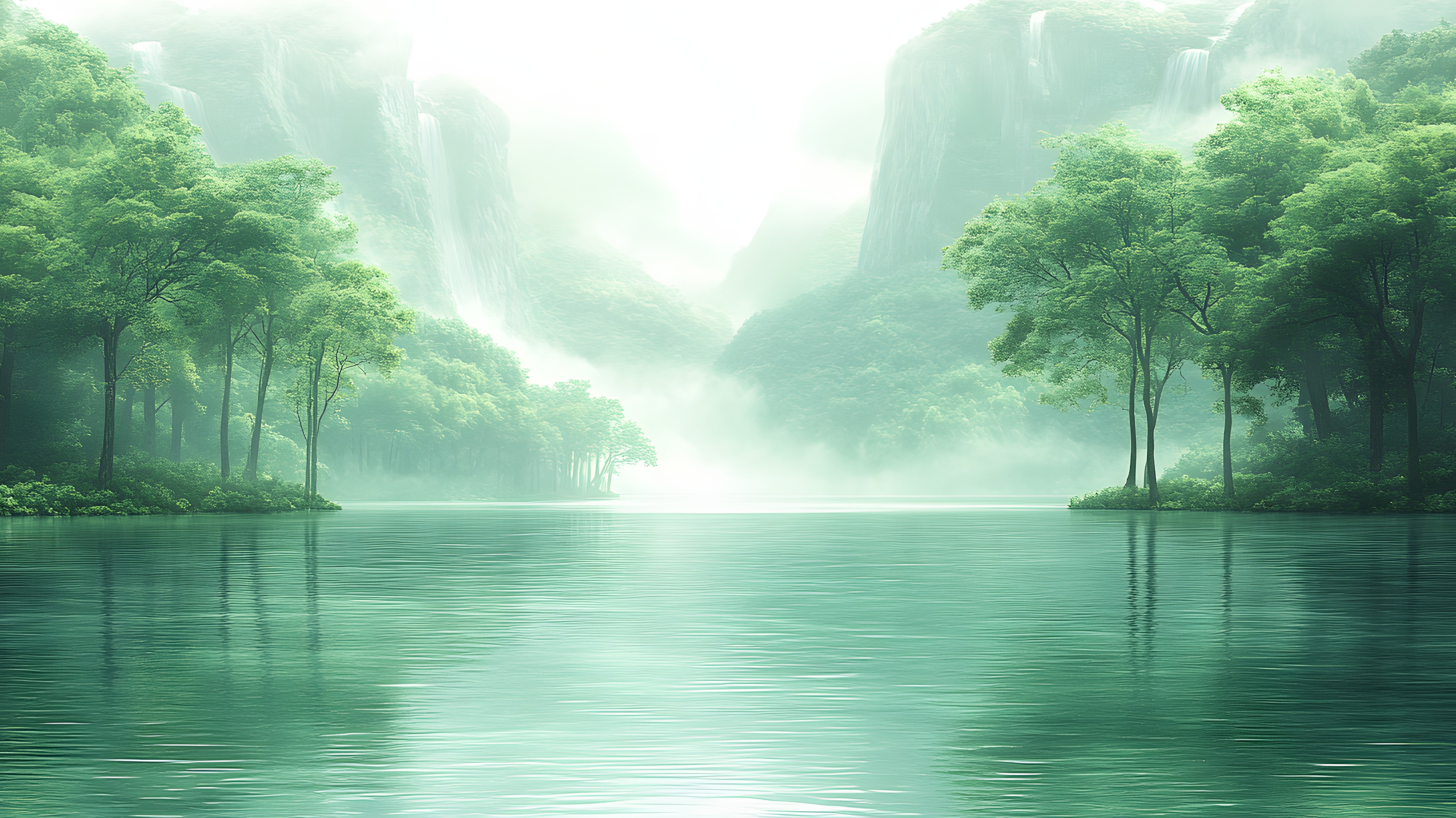 Nature, atmospheric phenomenon, Natural landscape, Watercourse, Mist, Forest, Fog, Bank, Reflection, River, Fluvial landforms of streams, Lake, Jungle, Haze, Mountain river, Rainforest, Reservoir, Bayou, Lake District, Loch