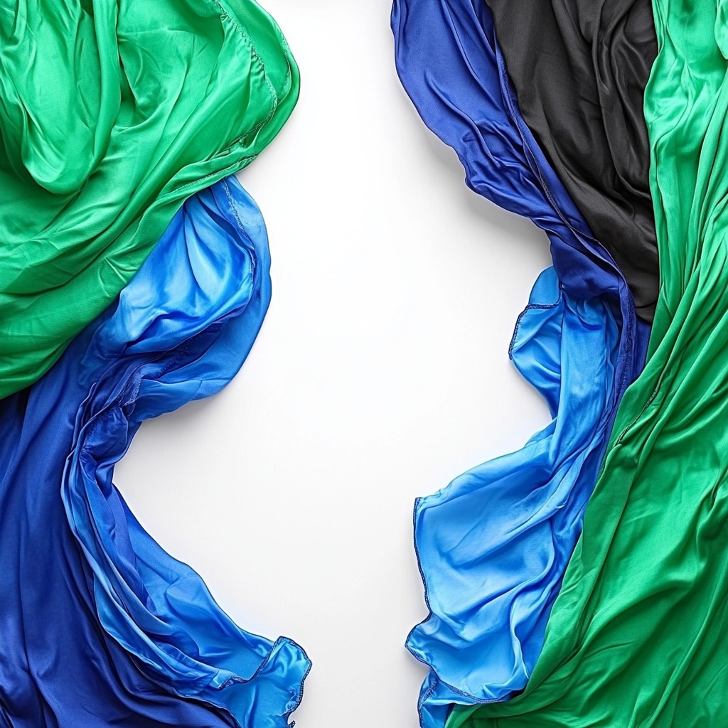 Blue, Green, Silk, Dye