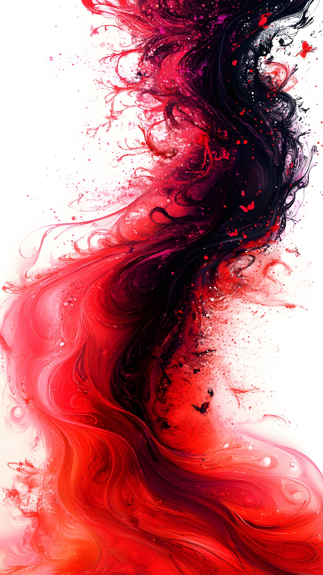 Red, Pink, Orange, Graphics, Smoke, Fractal art, Graphic design, Modern art