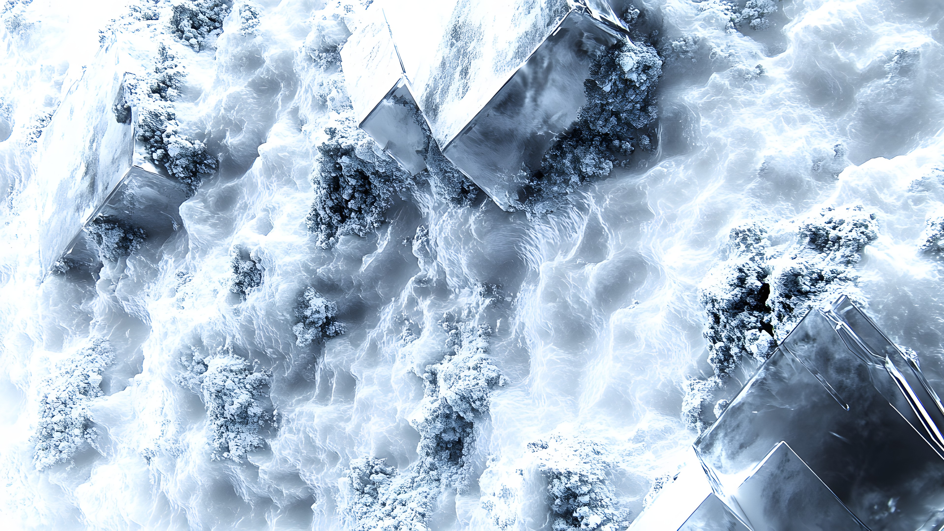 Freezing, Winter, Snow, Ice, Frost, Silver, Natural material