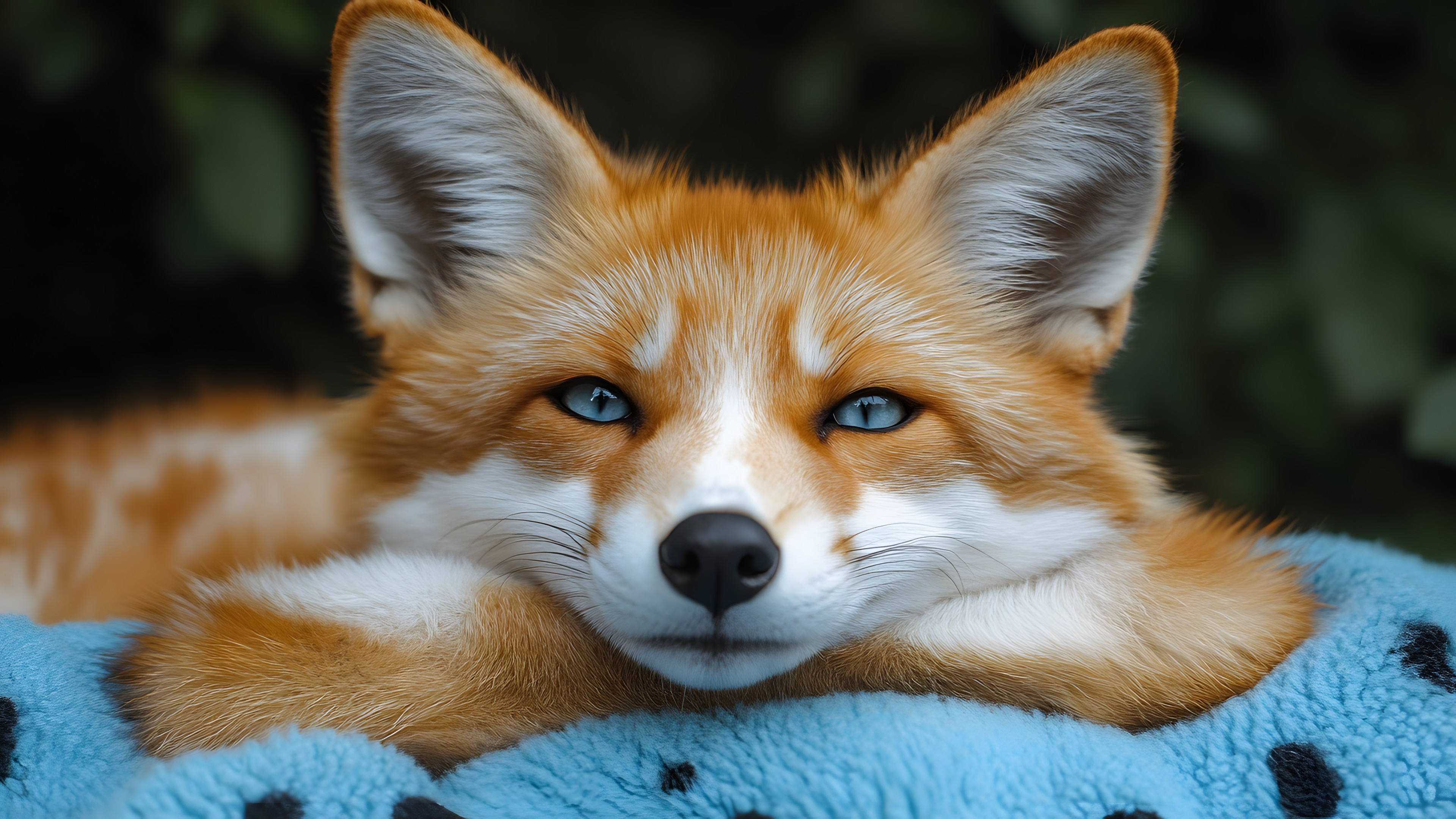 Red fox, Carnivore, Fox, Dog breed, Whiskers, Fawn, Terrestrial animal, Companion dog, Snout, Close-up, Fur, Wildlife, Natural landscape, Canidae, Tail, Kit fox, Grass, Electric blue