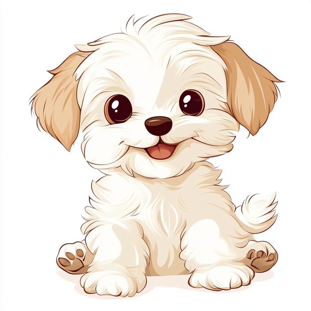 Dog, Puppy, White, Vertebrate, Carnivores, Facial expression, Snout, Clip art, Toy dog, Canidae, Graphics, Animation, Animated cartoon, Puppy love, Whiskers