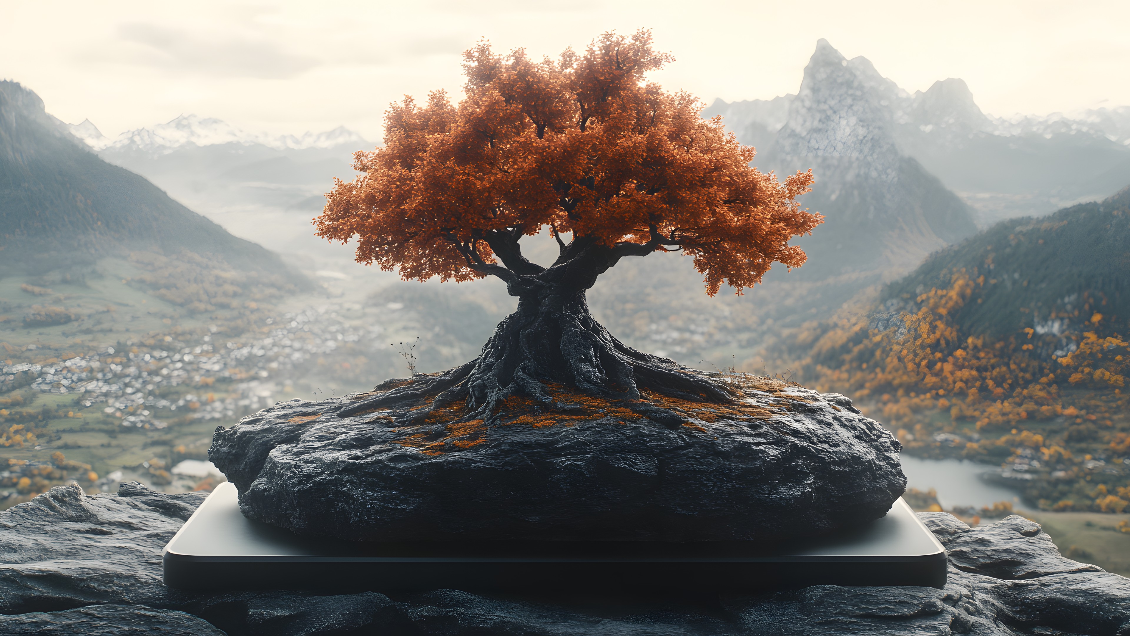 Woody plant, Outcrop, Still life photography, Conifers