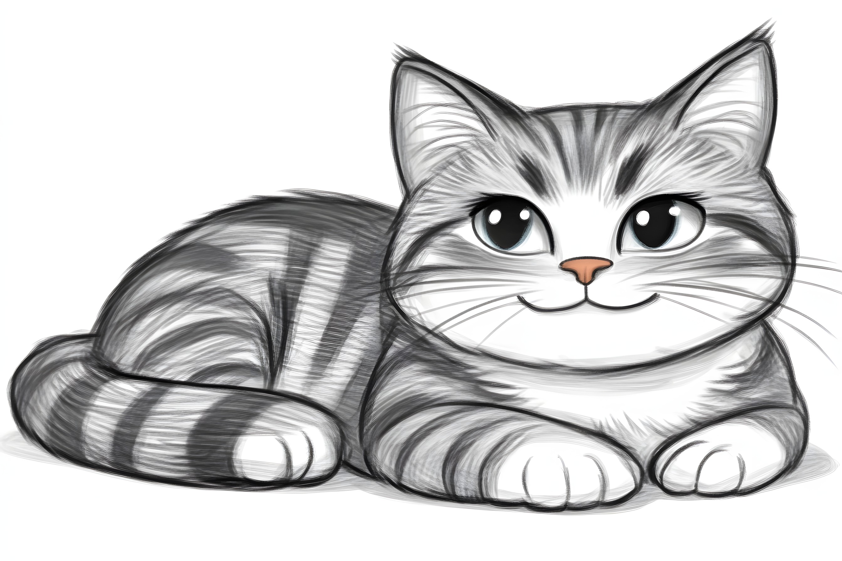 Cat, Felidae, White, Vertebrate, Felinae, Whiskers, Facial expression, Snout, Carnivores, Line art, Cartoon, Terrestrial animal, Clip art, Graphics, Domestic short-haired cat, Tail