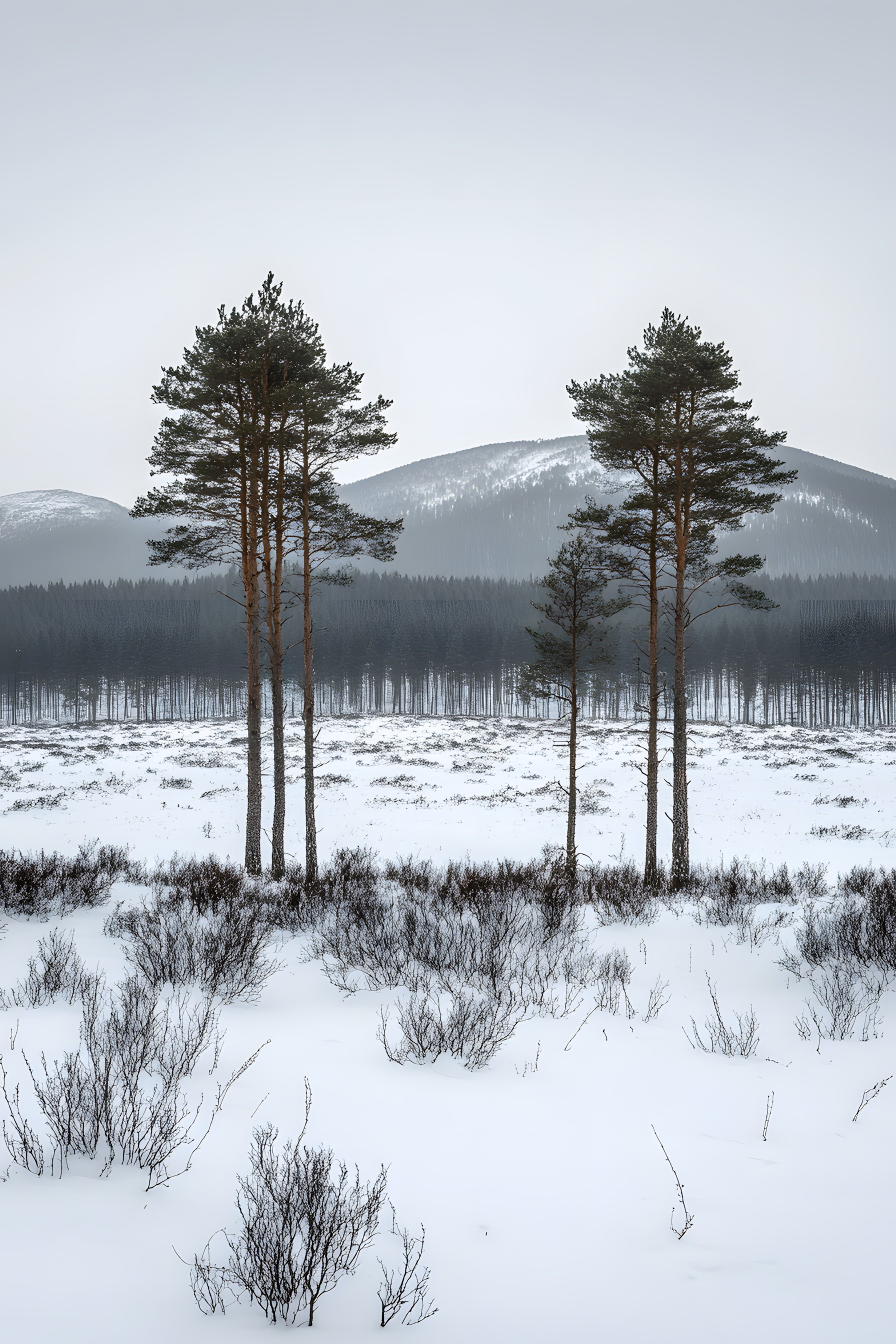 Branch, Natural environment, Winter, Snow, Natural landscape, atmospheric phenomenon, Wilderness, Freezing, Twig, Trunk, Forest, Frost, Larch, Spruce-fir forests, Woodland, Conifers, Precipitation, Tundra, Pine family, Grove