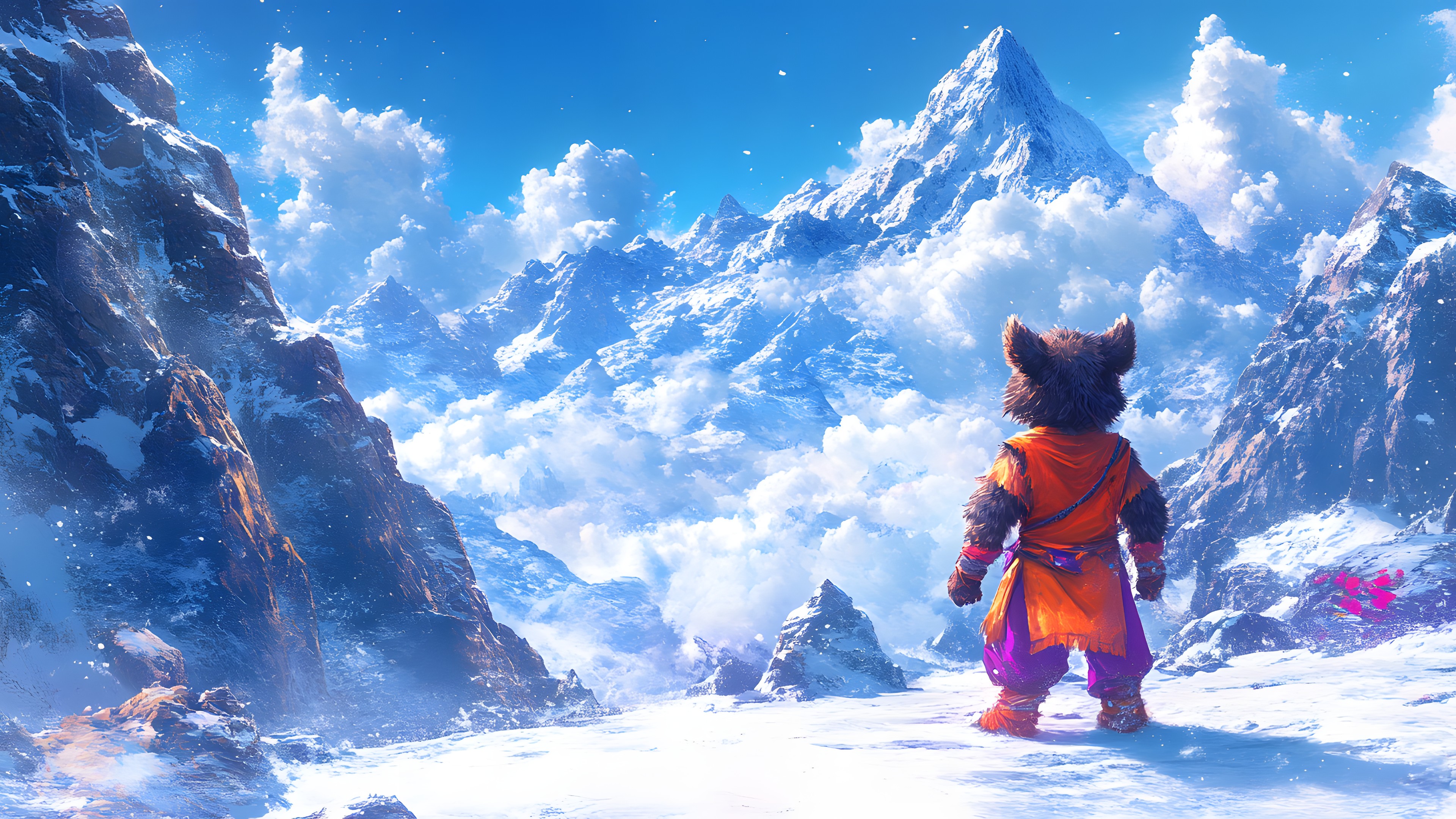 Fictional character, Animation, Cartoon, Animated cartoon, Winter, Film, Hero, CG artwork, PC game, Digital compositing, Star, Fiction, Snow