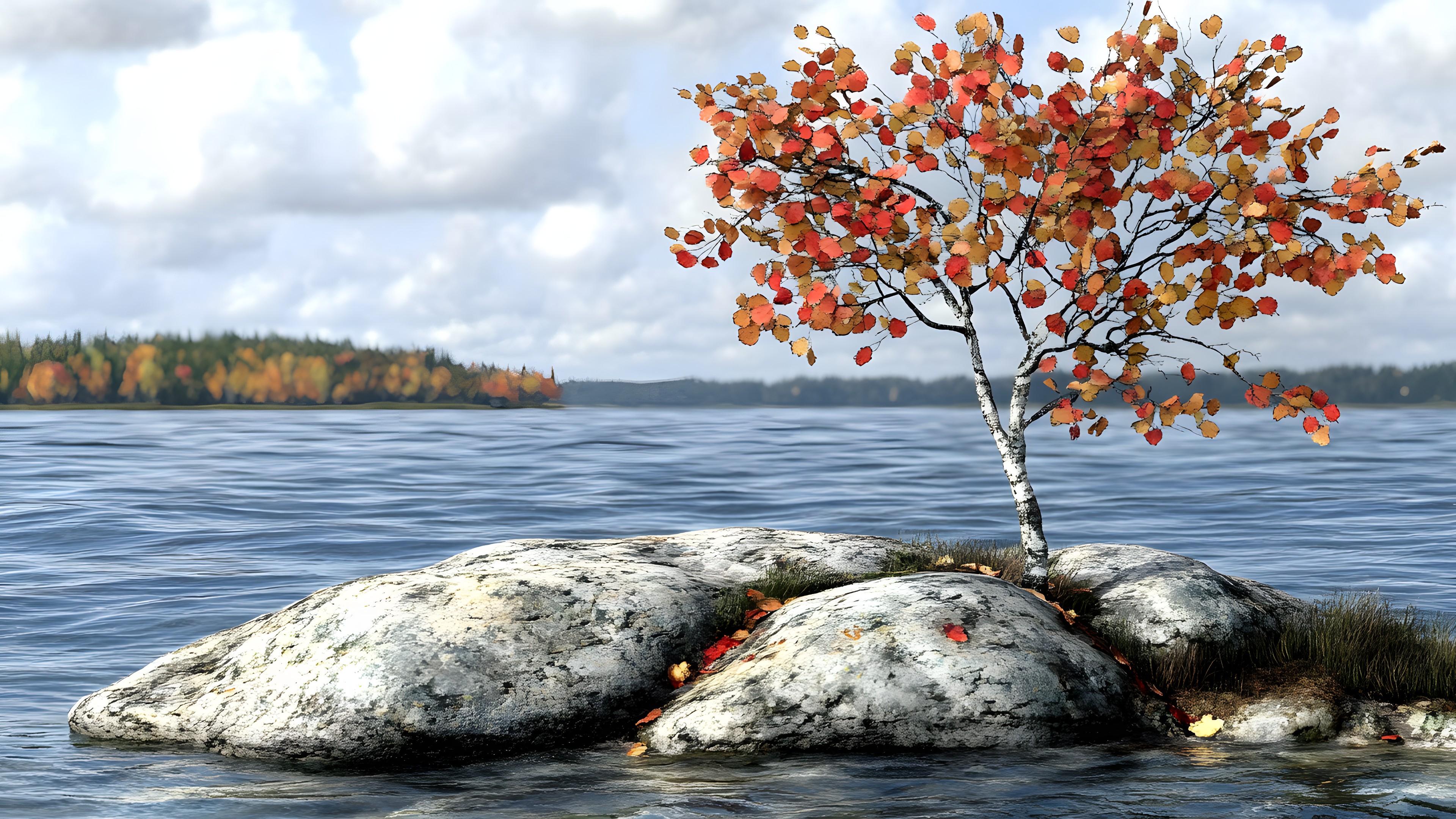 Water, Reflection, Lake District, Loch, Mountain-ash, Ebenaceae