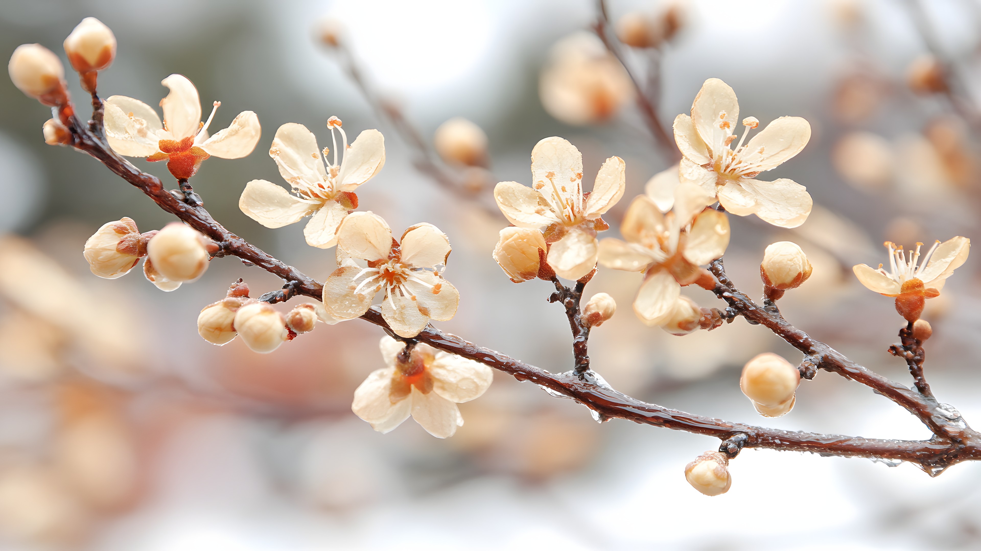 Flower, Branch, Petal, Spring, Blossom, Twig, Plant stem, Cherry blossom, Macro photography, Rose family, Bud, Wildflower, Prunus, Apples, Pollen