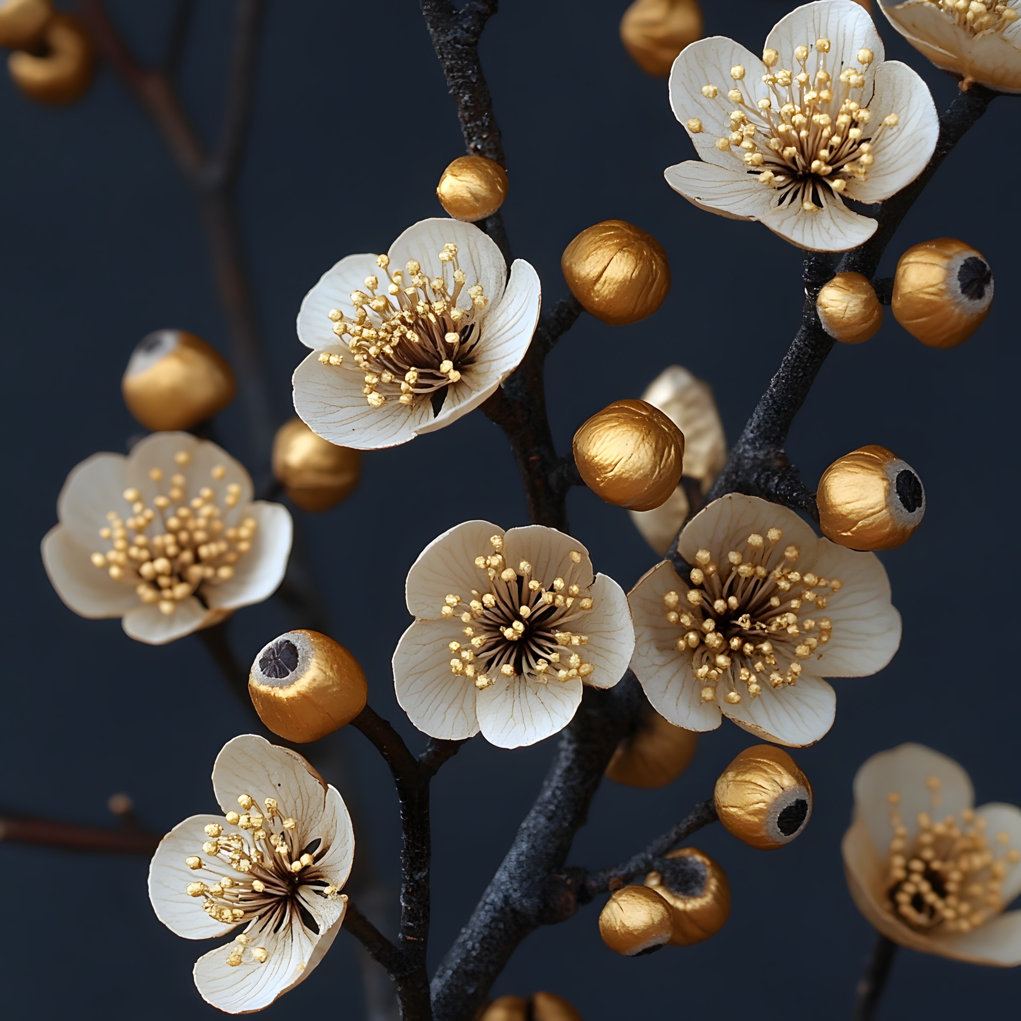 Branch, Flower, Petal, Twig, Plant stem, Blossom, Artificial flower, Bud, Still life photography, Floristry, Pedicel, Rose family, Prunus