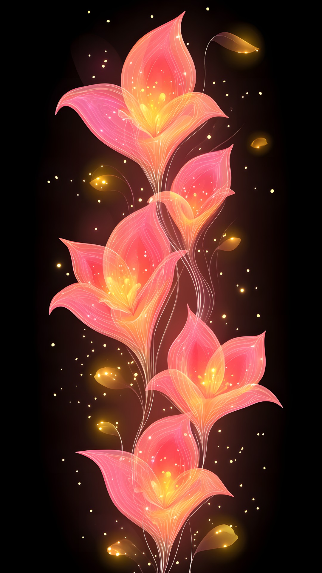 Flower, Red, Petal, Pink, Graphics, Still life photography, Graphic design, Lilies, Fractal art, Water plantains