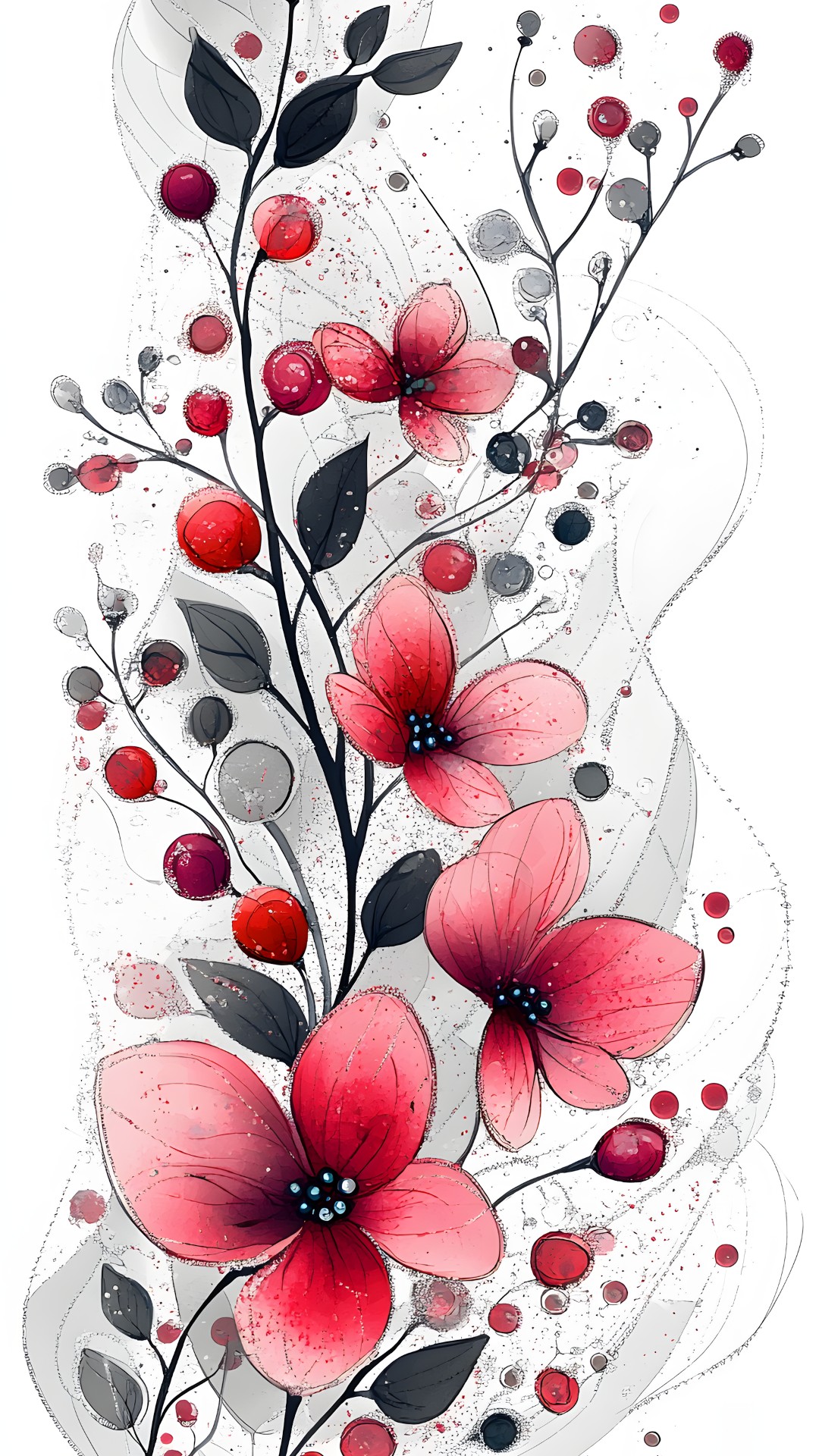 Flower, Petal, Pink, Art, Creative arts, Paint, Floral design, Blossom, Pedicel, Watercolor painting, Modern art, Geraniums