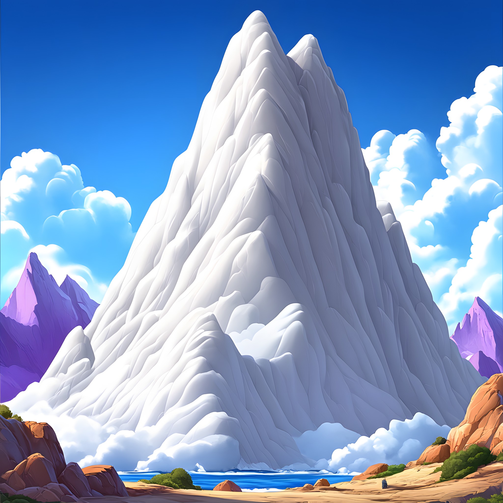 Animation, Glacial landform, Glacier, Summit, Graphics, Watercolor painting, Ice cap