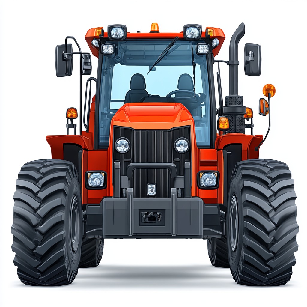 Tractor, Agricultural machinery, Red, Motor vehicle, Automotive Tire, Automotive Wheel System, Tread, Fender, Machine, Off-road vehicle, Synthetic rubber, Cylinder, Rolling, Bumper, Heavy equipment, Locking hubs, Tire Care