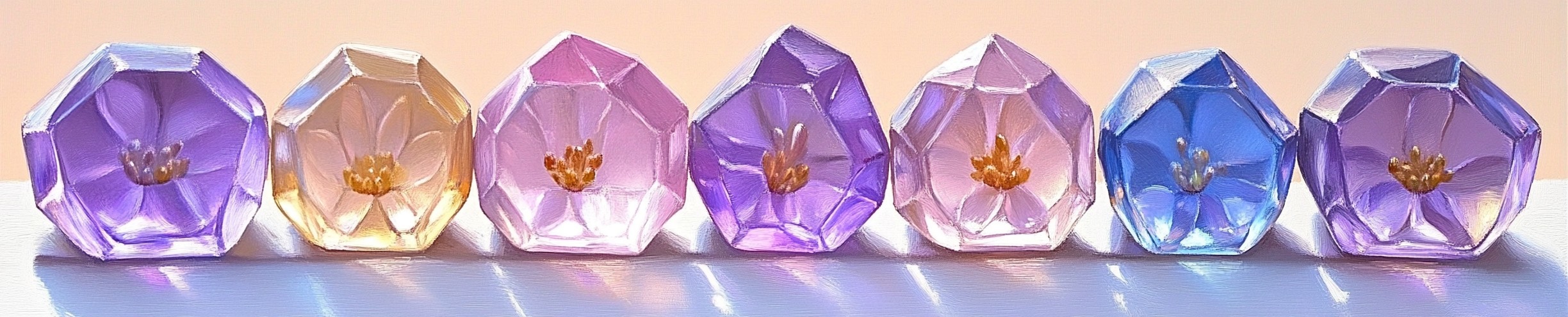 Pink, Crystal, Purple, Natural material, Gemstone, Creative arts, Craft
