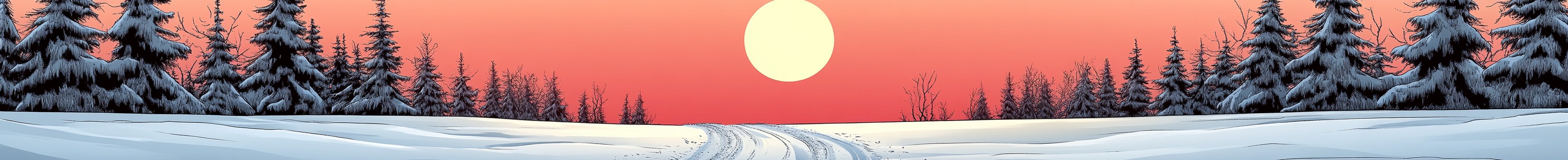 Winter, Snow, Freezing, Panorama, Precipitation, Pine family, Cupressaceae, Sunrise, Pine, Larch, Red sky at morning