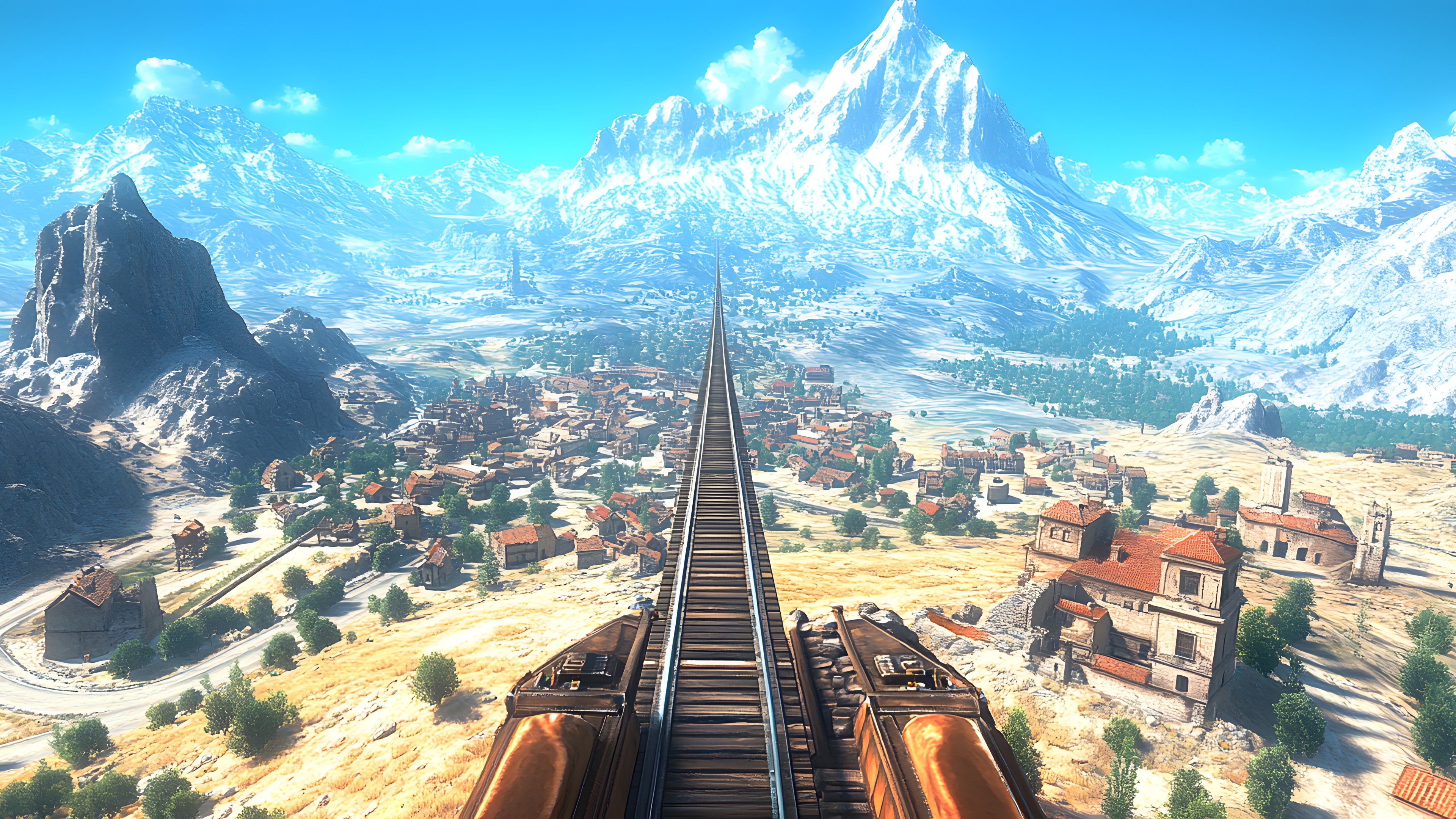 Mountainous landforms, Mountain, Cloud, Mountain range, Hill, Highland, Valley, Hill station, Bridge, Alps, Ridge, Tourist attraction, Summit, Batholith, Cumulus, PC game, Massif, Meteorological phenomenon, Mountain Village, Arête