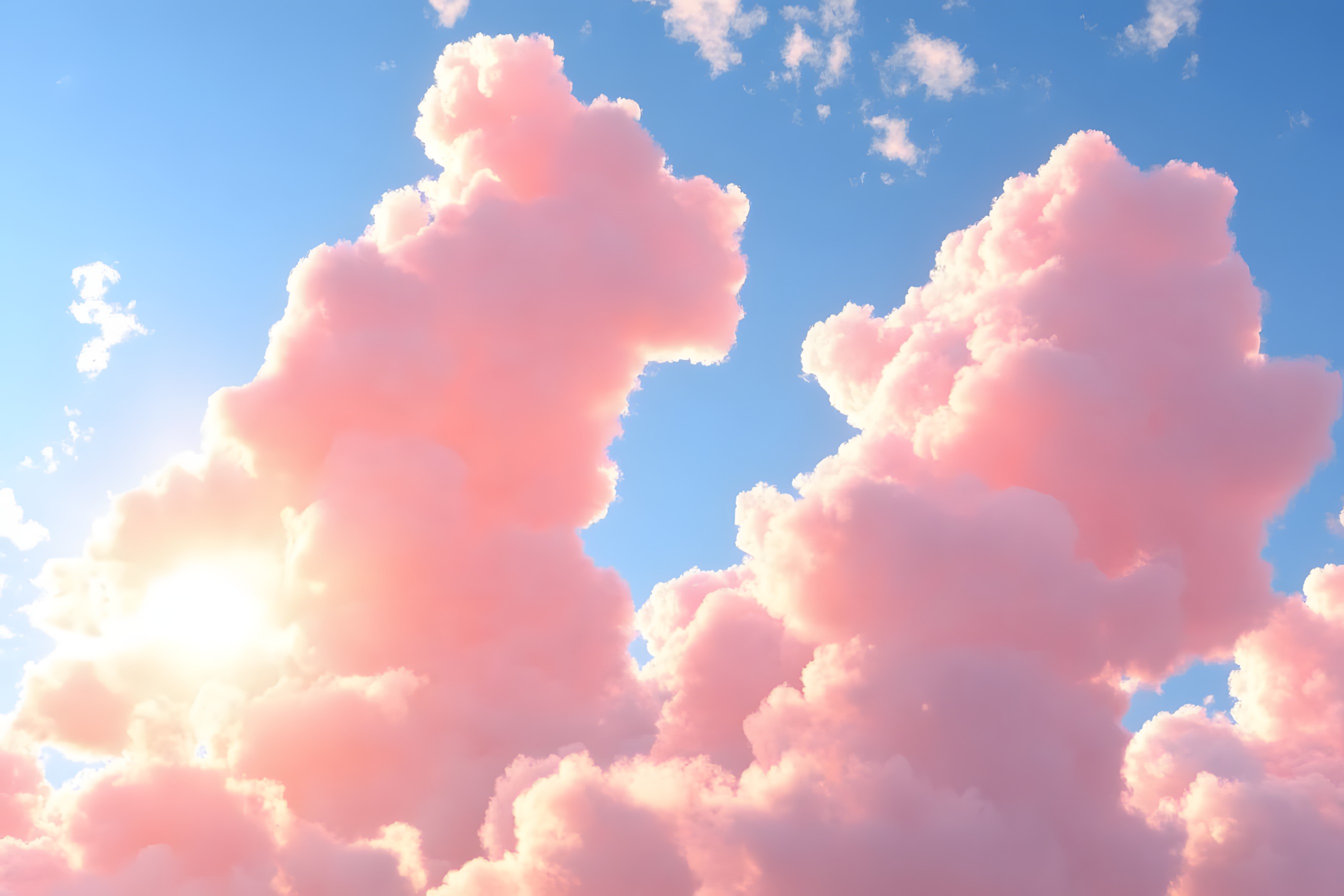 Blue, Cloud, Daytime, Pink, Cumulus, Meteorological phenomenon