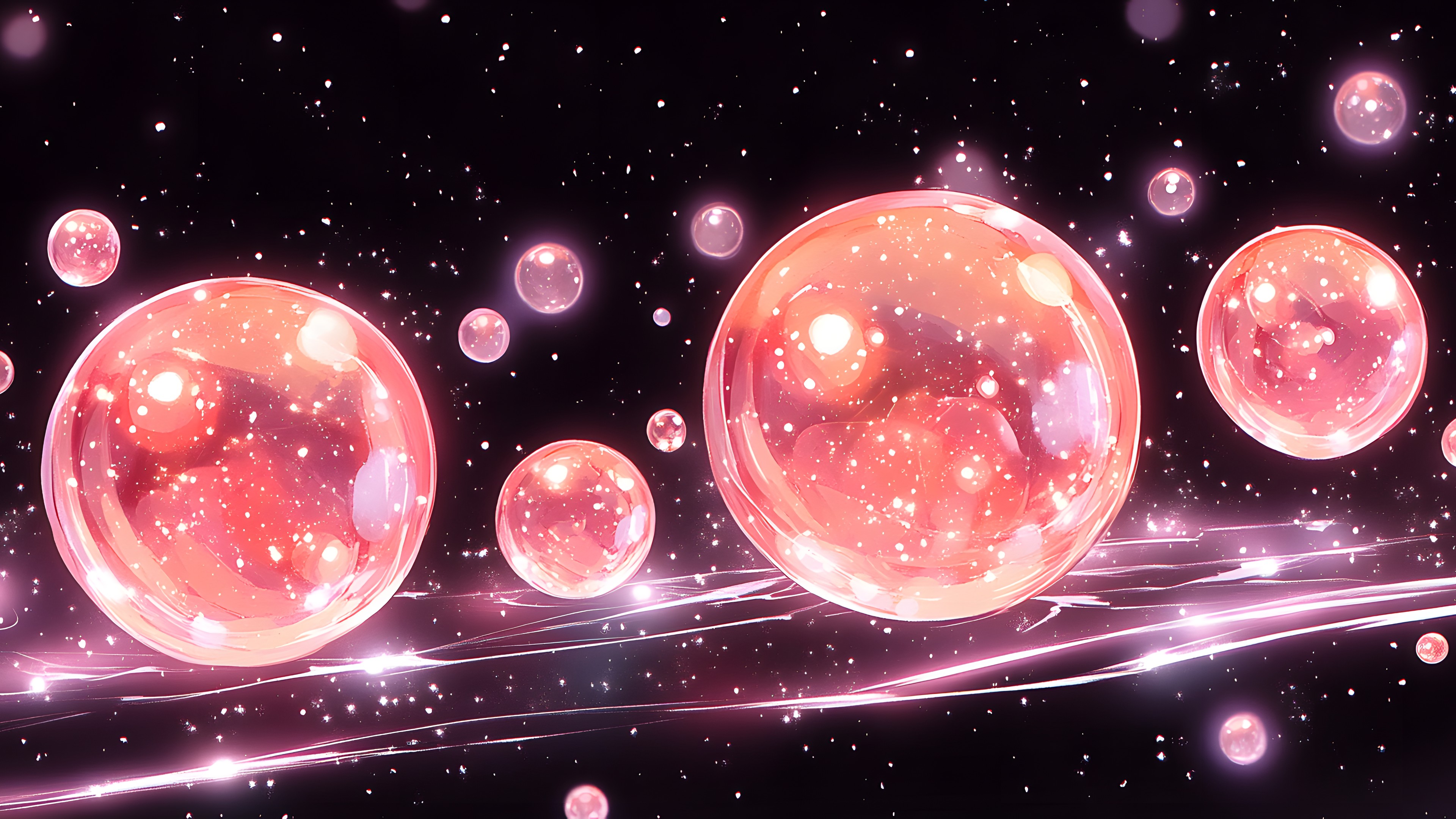 Astronomical object, Pink, Outer space, Universe, Astronomy, Star, Night, Sphere, Lens flare, Graphics, Animation, Planet, Celestial event, Graphic design, Galaxy, Wallpaper, Science, Fractal art