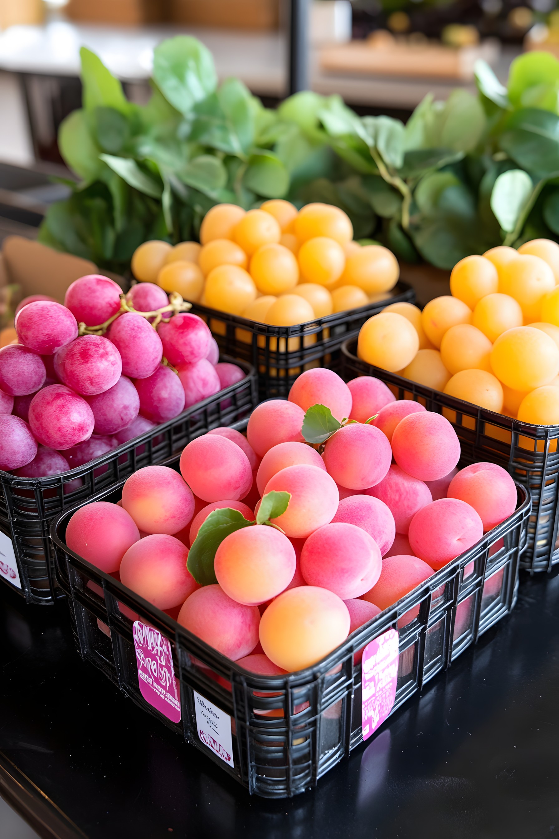 Food, Fruit, Natural foods, Produce, Ingredient, Food group, Peach, Staple food, Crate, Seedless fruit, Superfood, Apple, Grocery store, Greengrocer, Still life photography, Nectarine, Pluot, Apples, Retail, Citrus