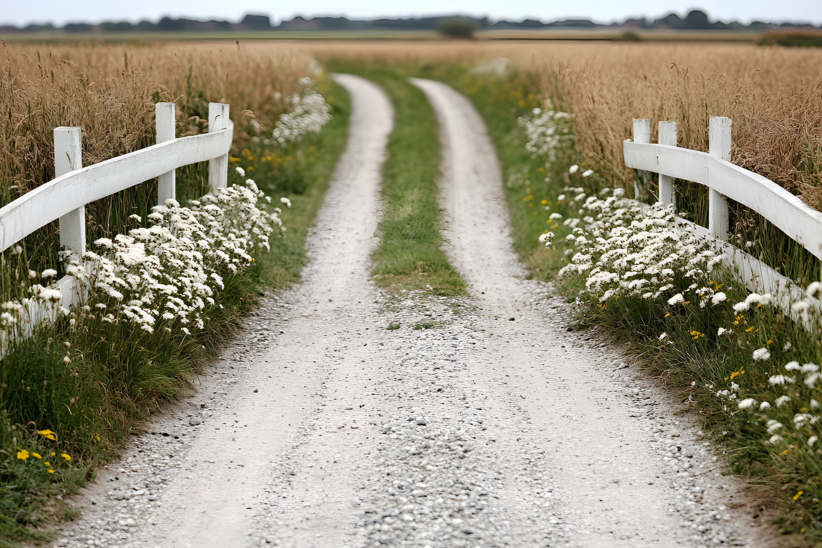 Plants, Field, Meadow, Fence, Herbaceous plant, Prairie, Trail, Wildflower, Farm, Home Fencing, Agriculture, Split-rail fence, Path, Dirt road, Umbellifers