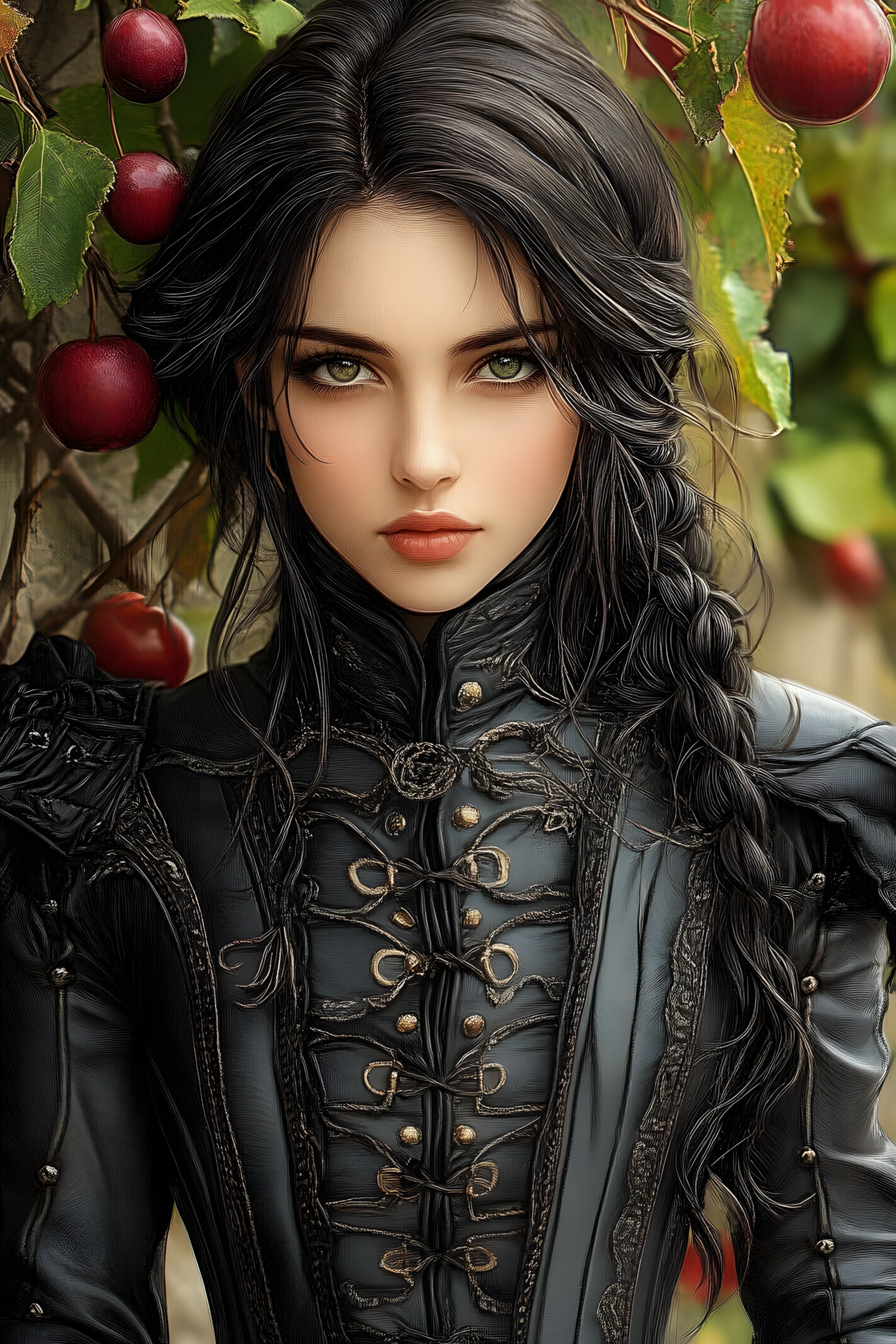 Fashion, Beauty, Black hair, Black, Toy, CG artwork, Long hair, Doll, Gothic fashion, Fashion Model, Goth subculture, Leather, Artificial hair integrations, Fictional character, Model, Makeover