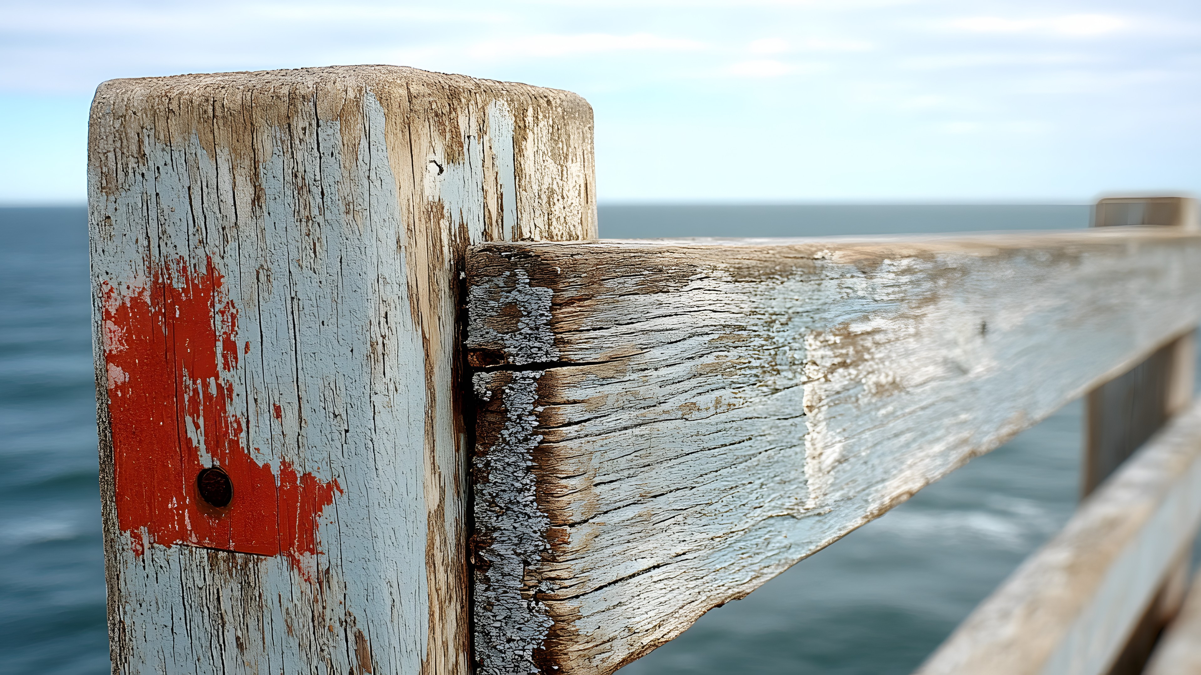 Blue, Wood, Fluid, Sea, Plank, Ocean, Hardwood, Coast, Natural material, Shore, Beach, Lumber, Wood stain, Wind wave, Fence, Rust, Wave