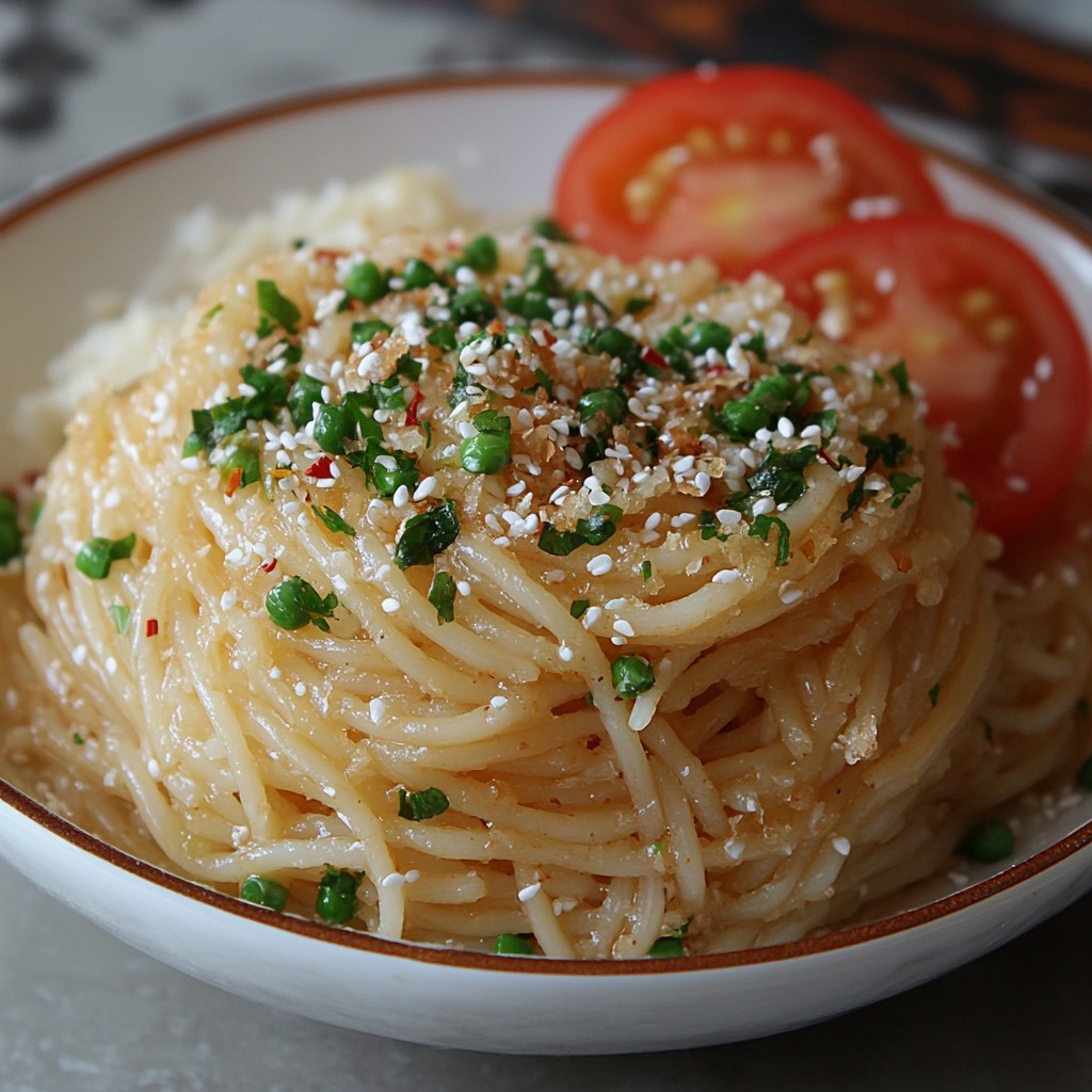 Food, Spaghetti, Ingredient, Pasta, Noodle, Chinese noodles, Al dente, Pasta al pomodoro, Cooking, Shirataki noodles, Recipe, Spaghetti aglio e olio, Capellini, Hot dry noodles, Vegetable, Staple food, Garnish, Produce, Pancit, Yi mein