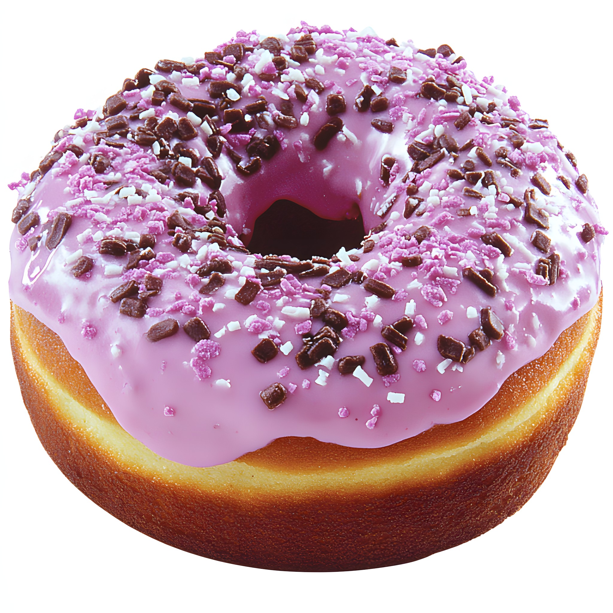 Doughnut, Food, Pink, Sprinkles, Ingredient, Purple, Dessert, Ciambella, Glaze, Baking, Recipe, Icing, Bagel, Dutch cuisine, Food additive, Bakery