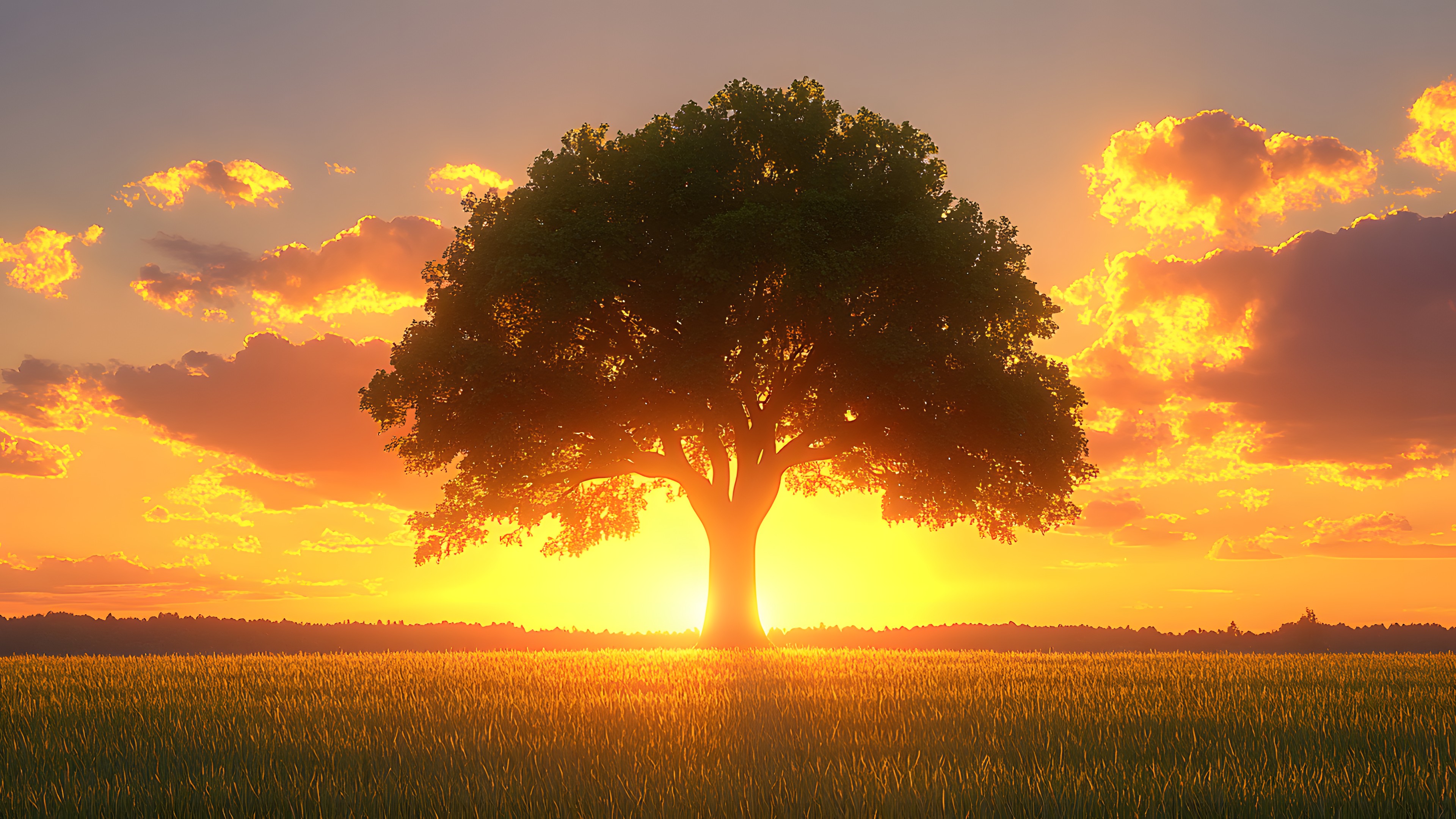 Sky, Plant, Cloud, Atmosphere, Ecoregion, Natural landscape, Tree, People in nature, Branch, Afterglow, Red sky at morning, Atmospheric phenomenon, Dusk, Rural area, Heat, Horizon, Landscape, Amber, Woody plant, Grass