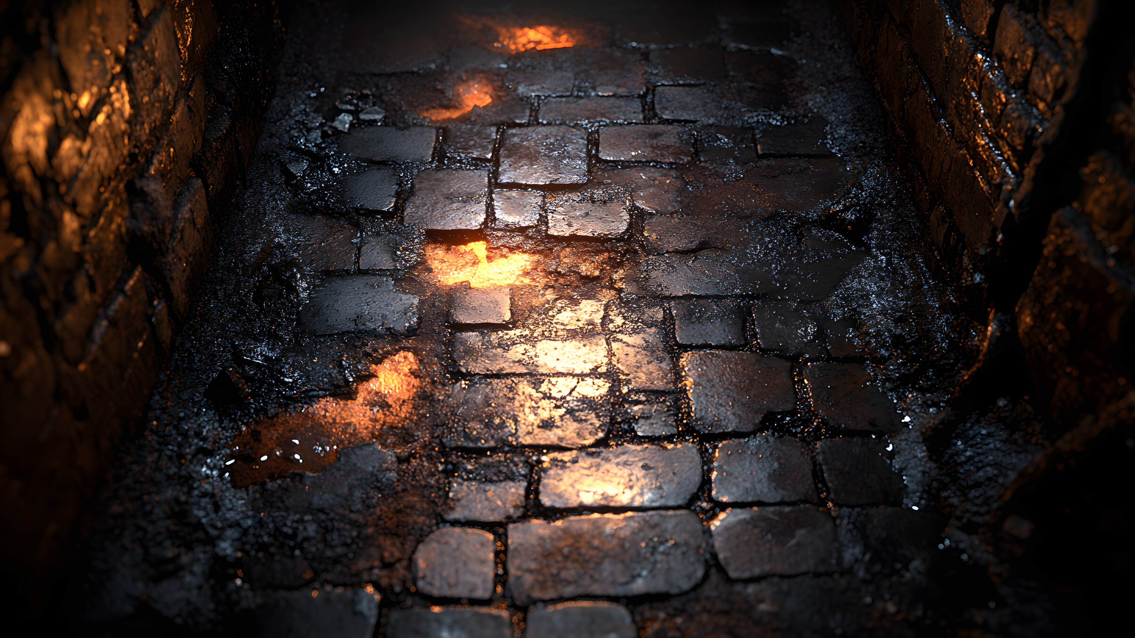 Darkness, Cobblestone, Heat, Brick, Still life photography