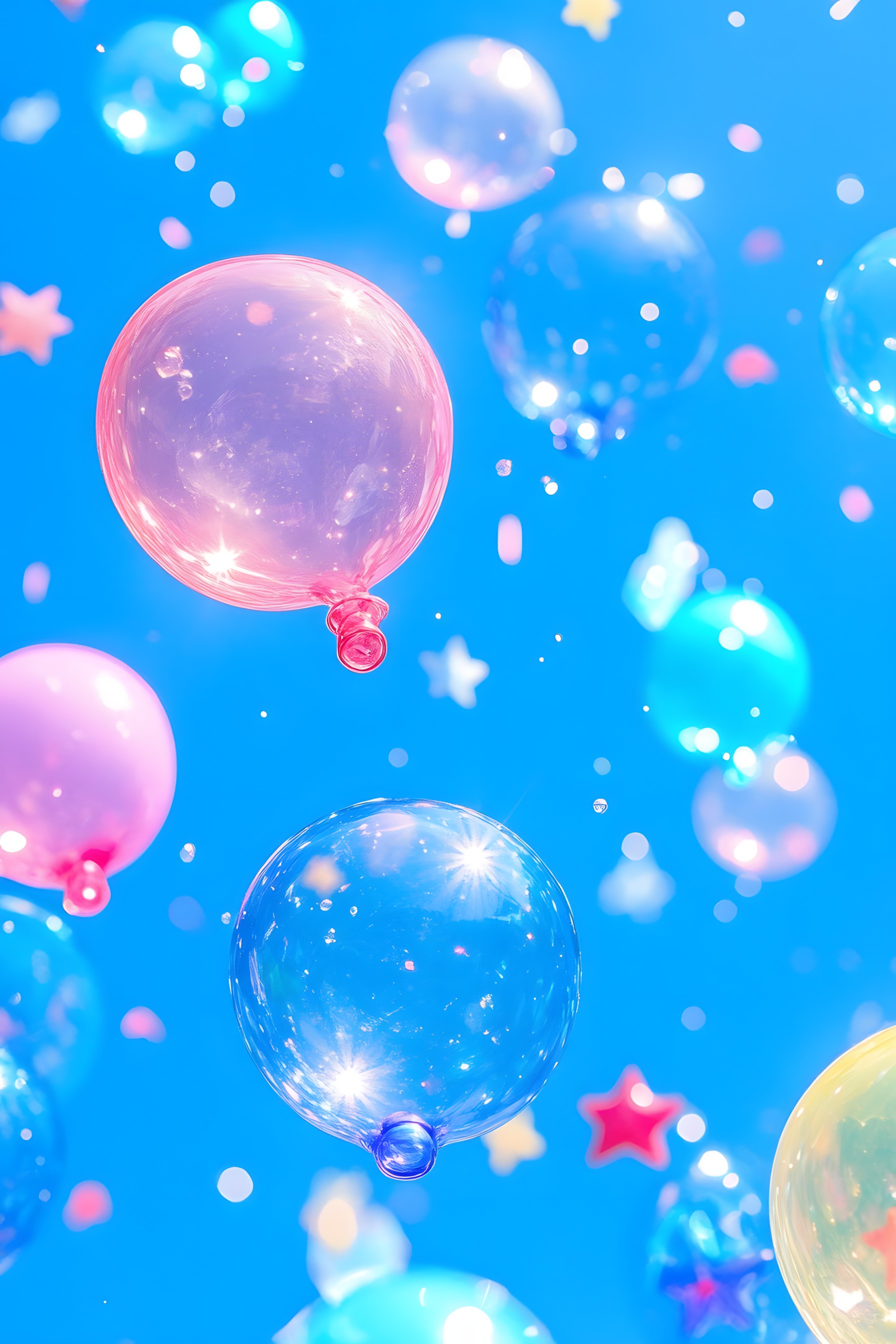 Blue, Party Supply, Pink, Balloon, Purple, Graphics, Bubble, Sphere