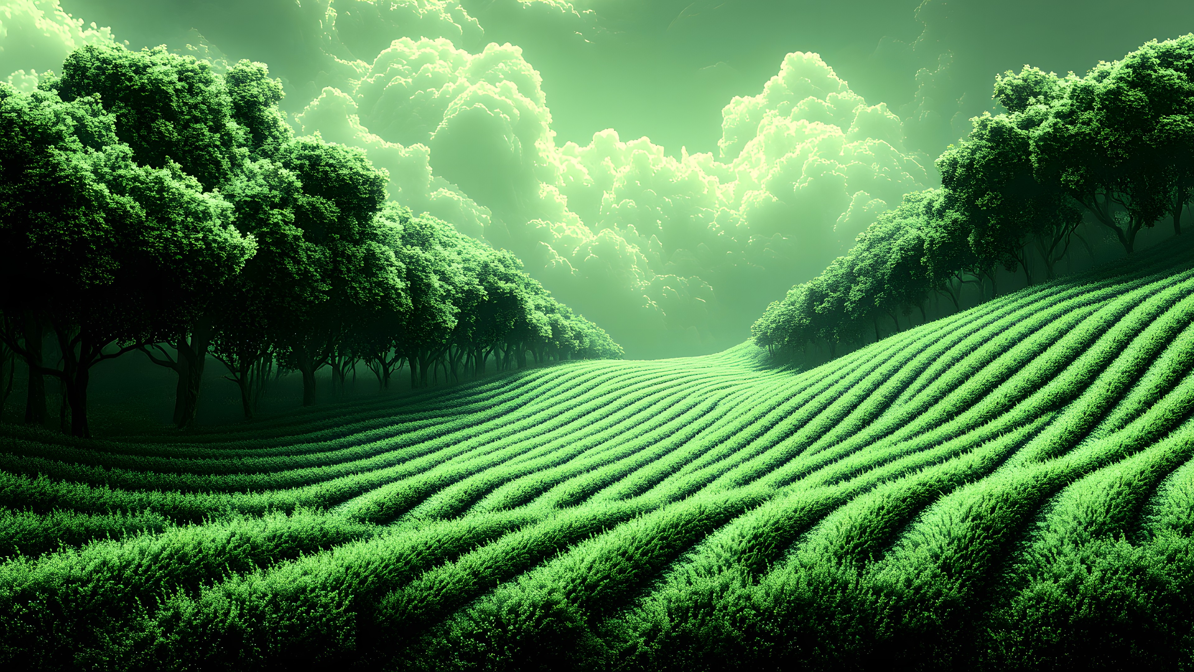 Green, Grass, Nature, Natural landscape, Grassland, Agriculture, Plantation, Field, Grasses, Hill station, Forest, Crop, Meadow, Pasture, Farm, Paddy field, Prairie, Wallpaper, Evergreen