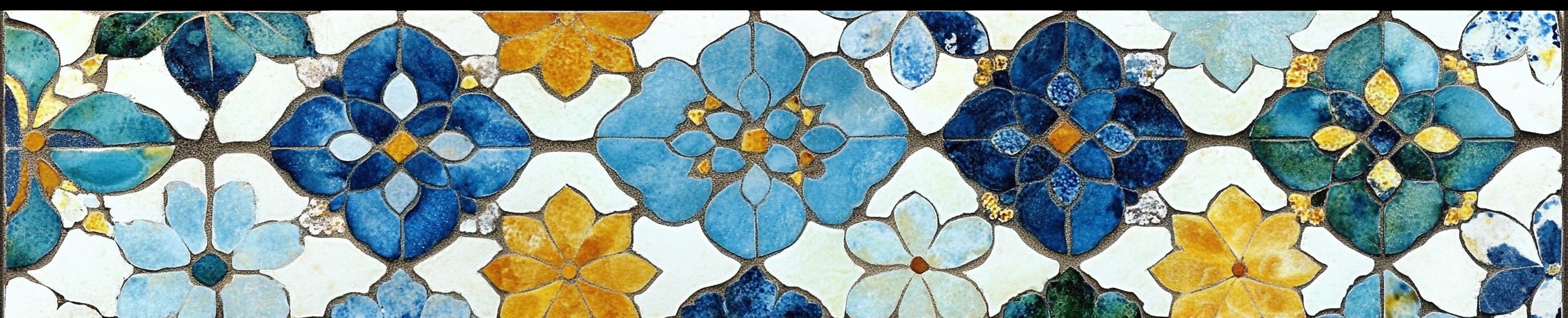 Blue, Motif, Tile