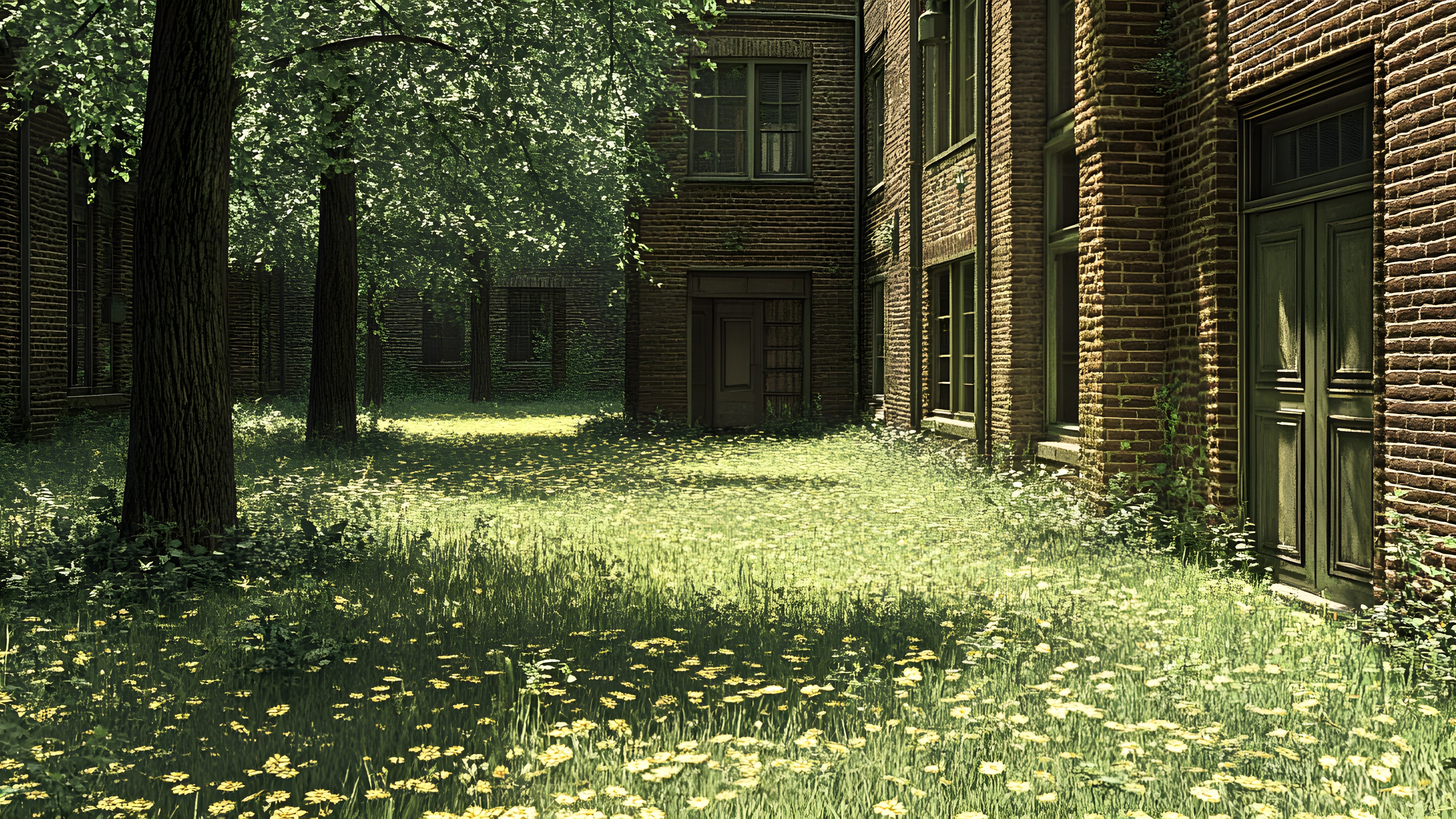 Garden, Backyard, Landscaping, Woodland, Shadow