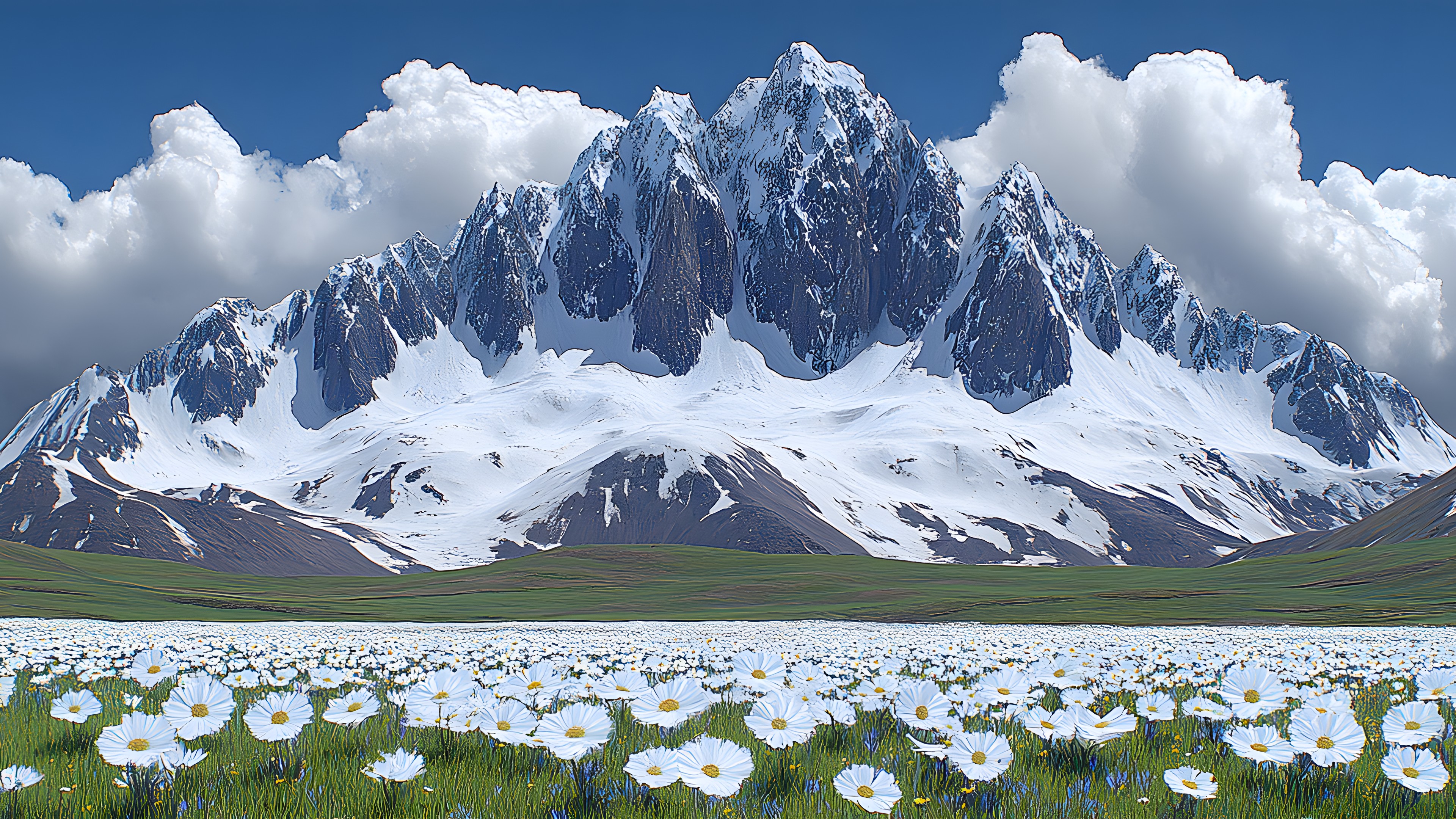 Mountainous landforms, Mountain, Mountain range, Glacial landform, Snow, Alps, Ridge, Summit, Hill station, Glacier, Meadow, Valley, Winter, Fell, Arête, Massif, Tundra, Nunatak, Ice cap, Panorama