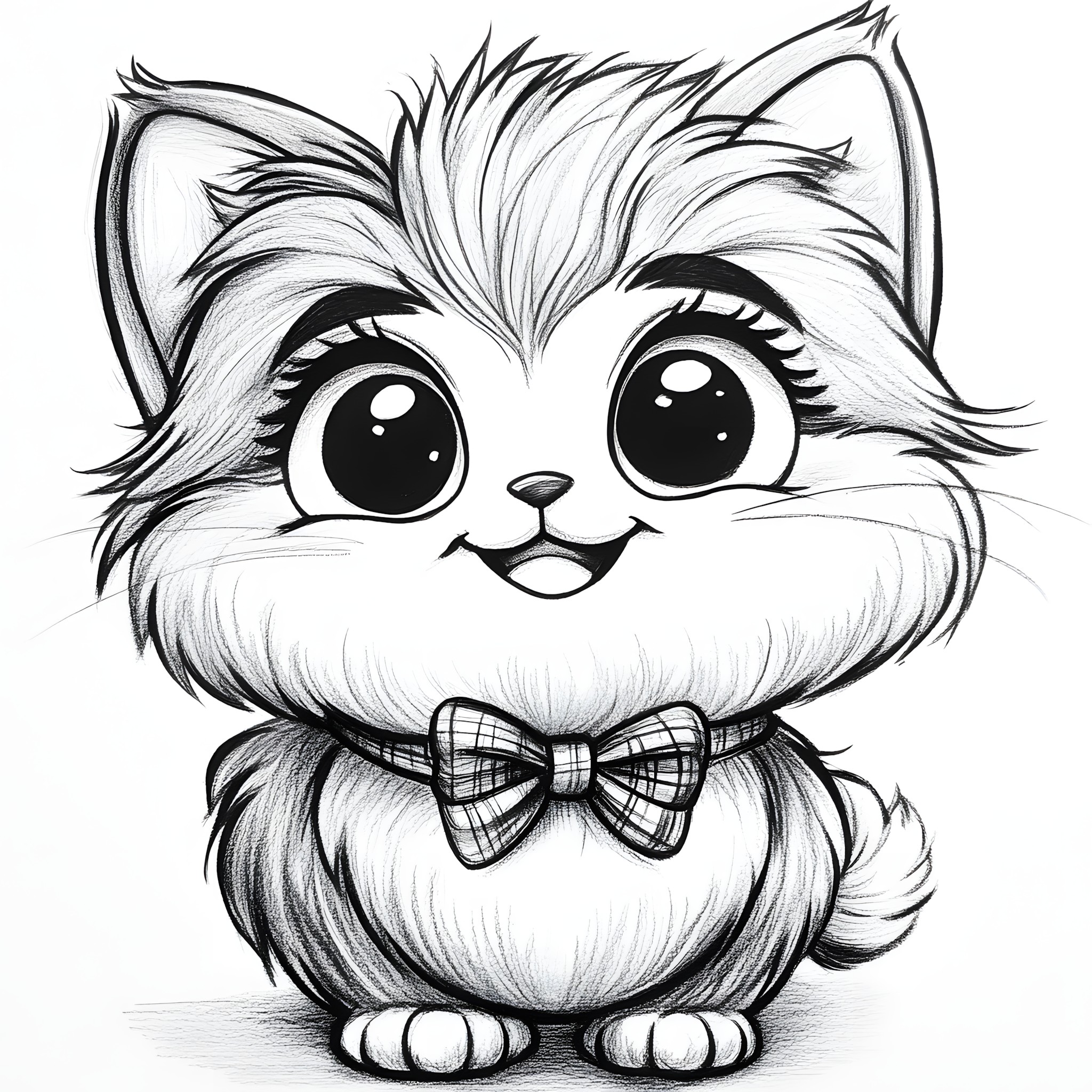 White, Vertebrate, Facial expression, Snout, Whiskers, Cartoon, Line art, Cat, Clip art, Graphics, Felidae, Felinae, Coloring book, Animated cartoon, Fictional character, Animation, Kitten