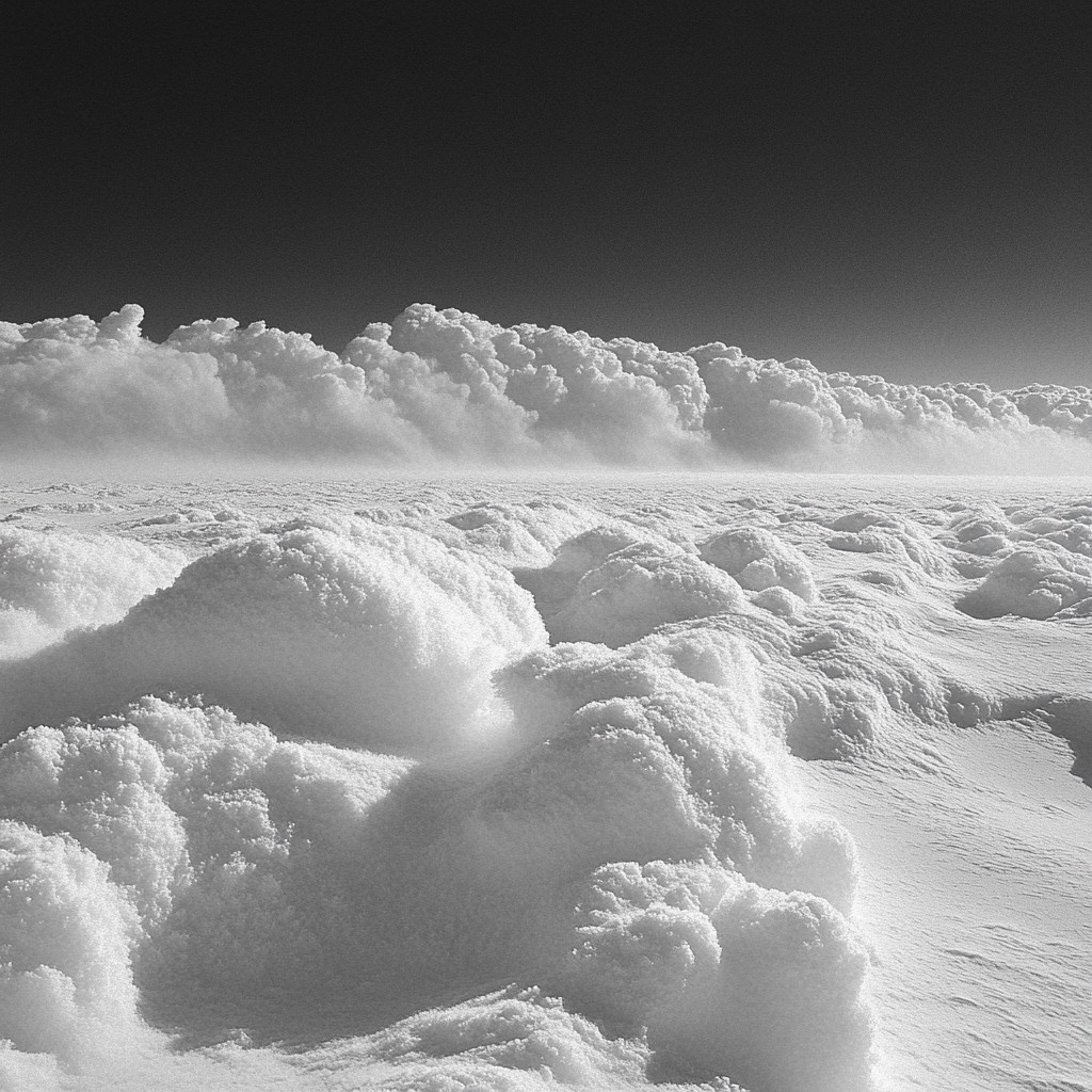 Photograph, Daytime, White, Nature, Cloud, Monochrome photography, atmospheric phenomenon, Cumulus, Black and white, Meteorological phenomenon, Monochrome, Grey, Silver, Snow, Winter, Still life photography, Freezing, Arctic