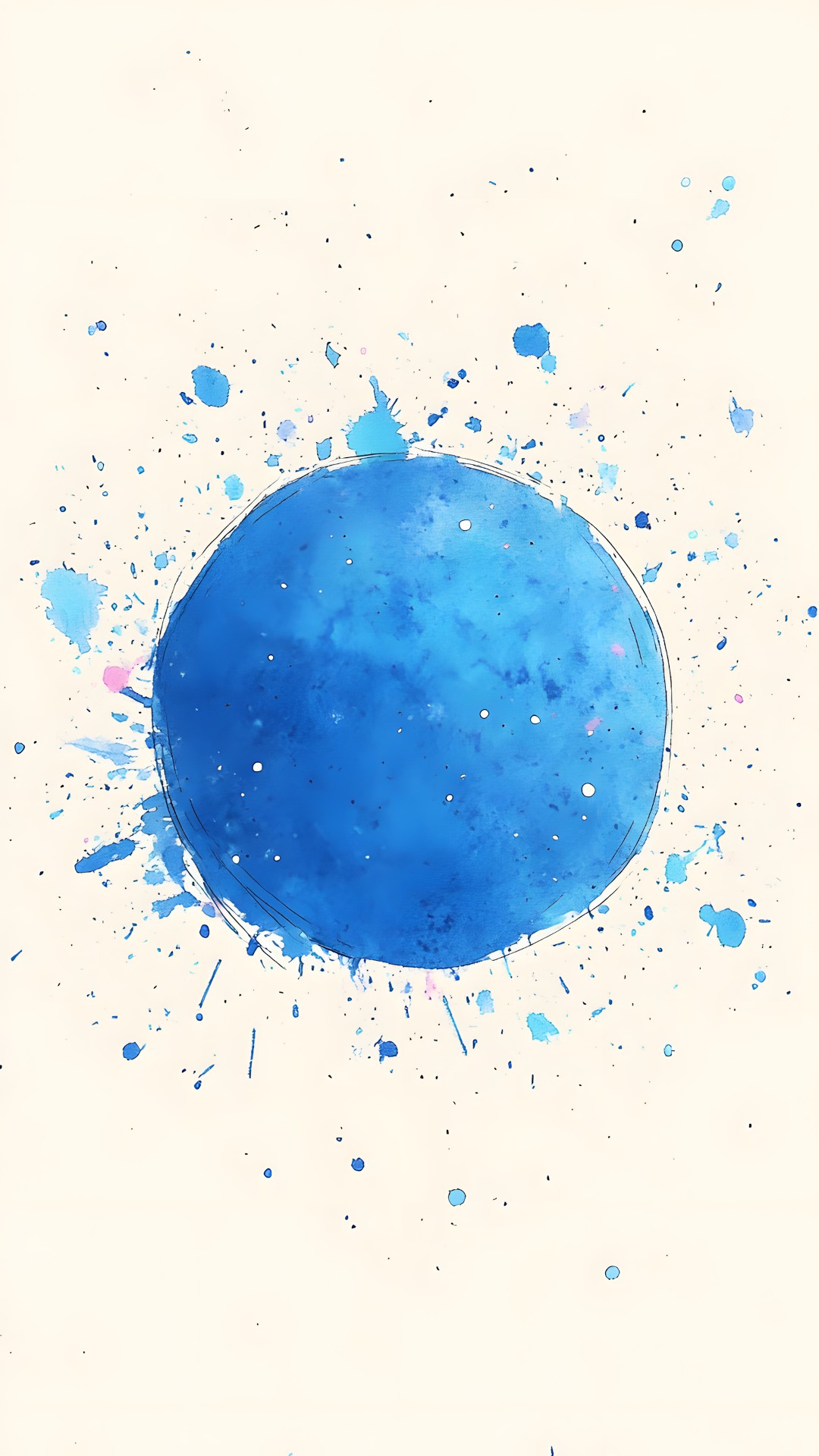 Blue, Paint, Art Paint, Watercolor painting, Graphics, Graphic design, Sphere, Child art, Science