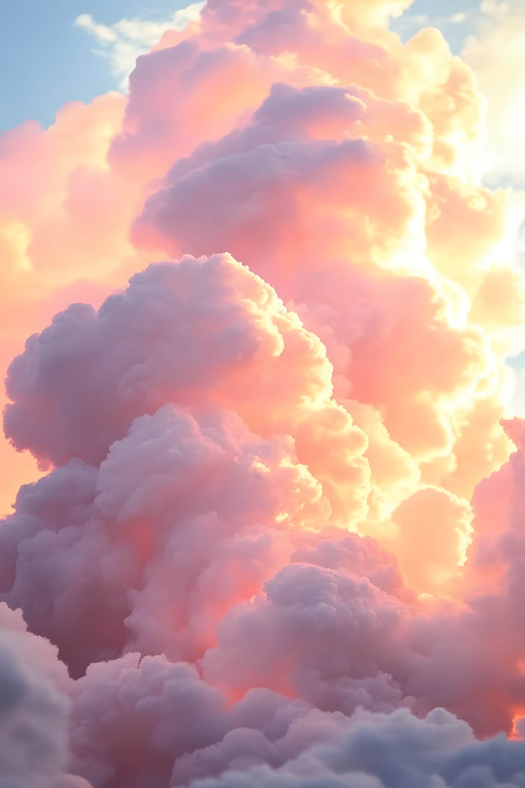 Blue, Cloud, Cumulus, Orange, Pink, Meteorological phenomenon, Evening, Dusk