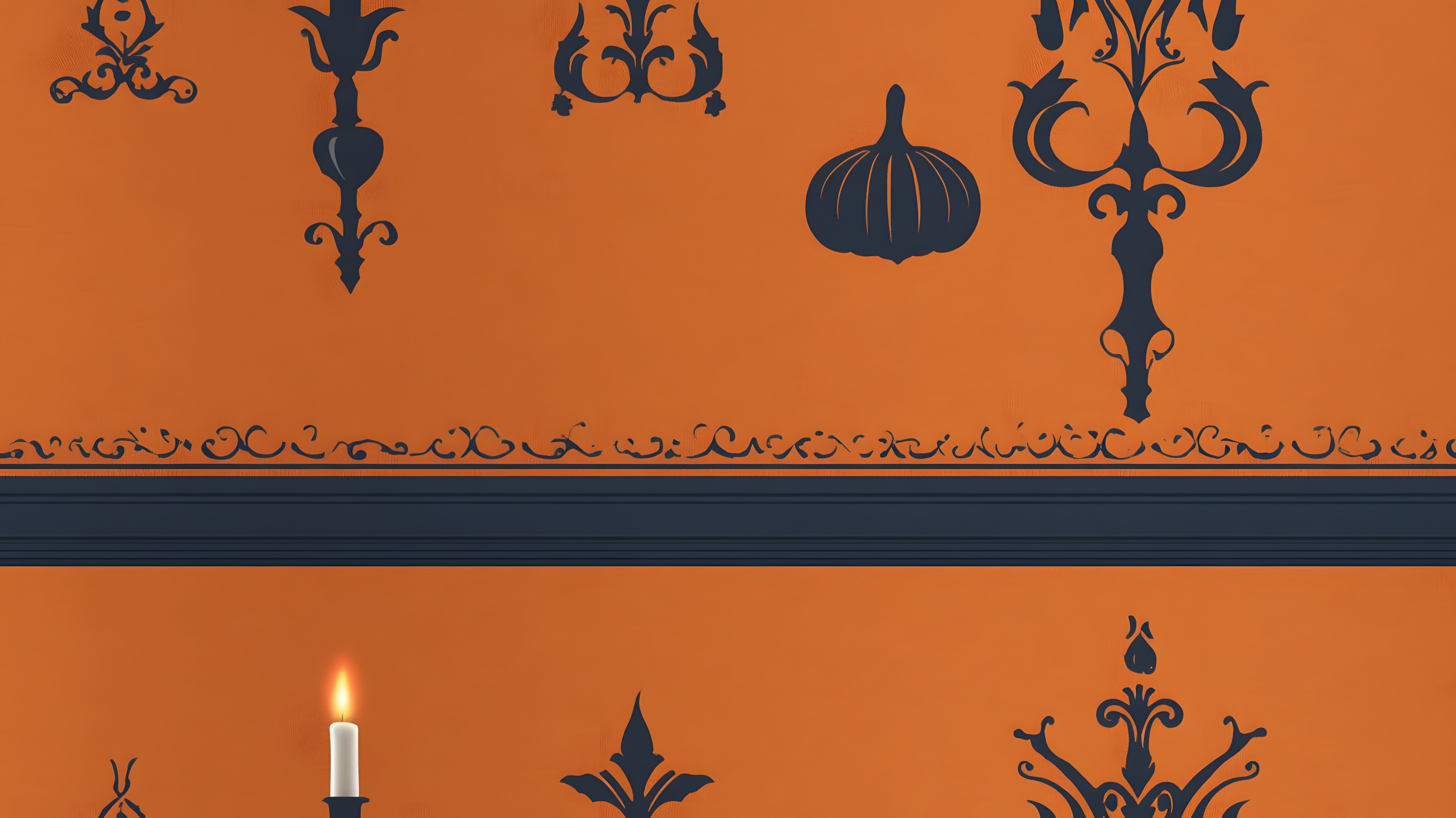 Orange, Wall sticker, Wallpaper, Graphics, Motif, Graphic design