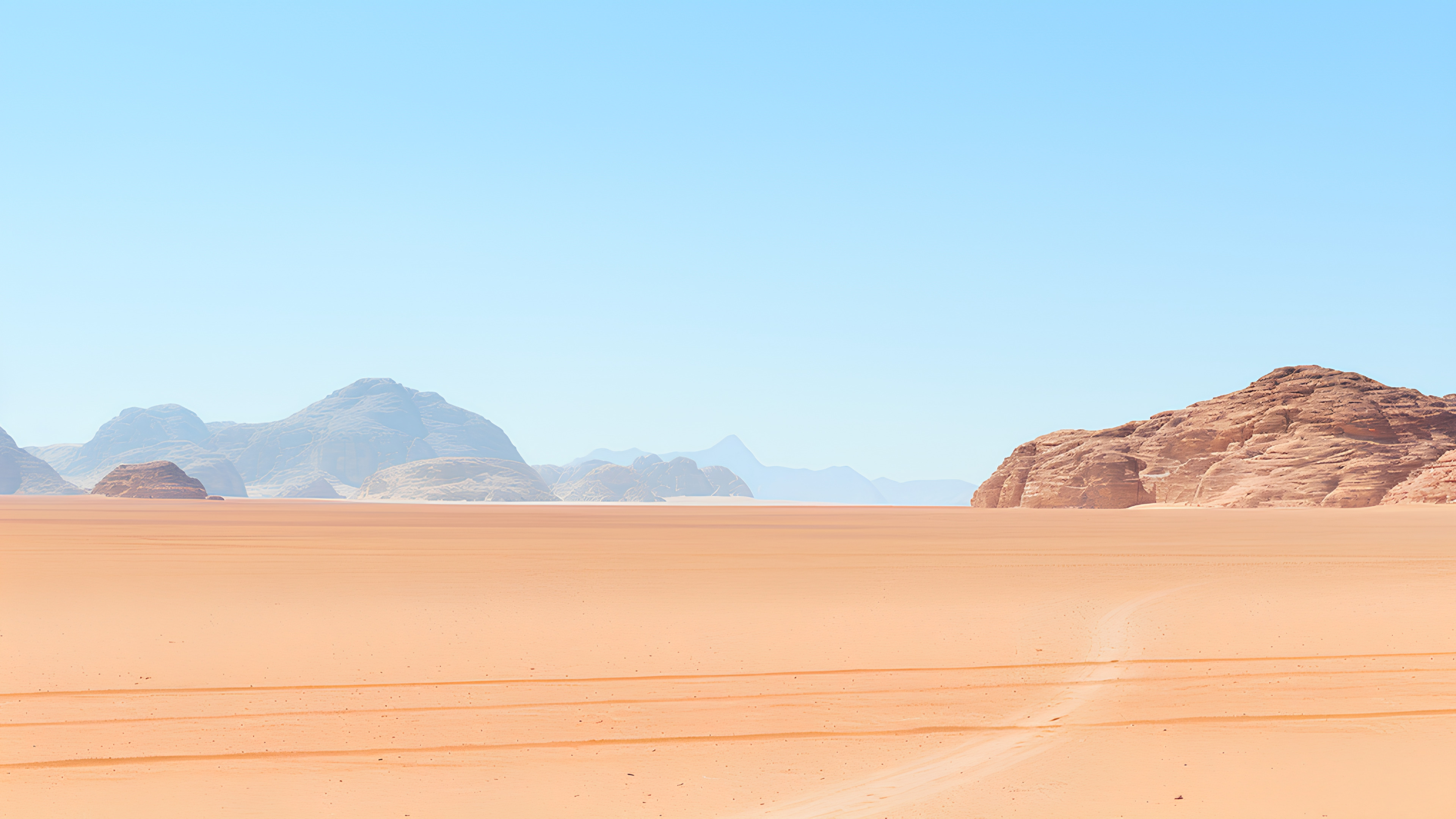 Sky, Mountain, Erg, Plain, Landscape, Bedrock, Horizon, Singing sand, Aeolian landform, Dune, Plateau, Hill, Soil, Sand, Road, Valley, Makhtesh, Outcrop