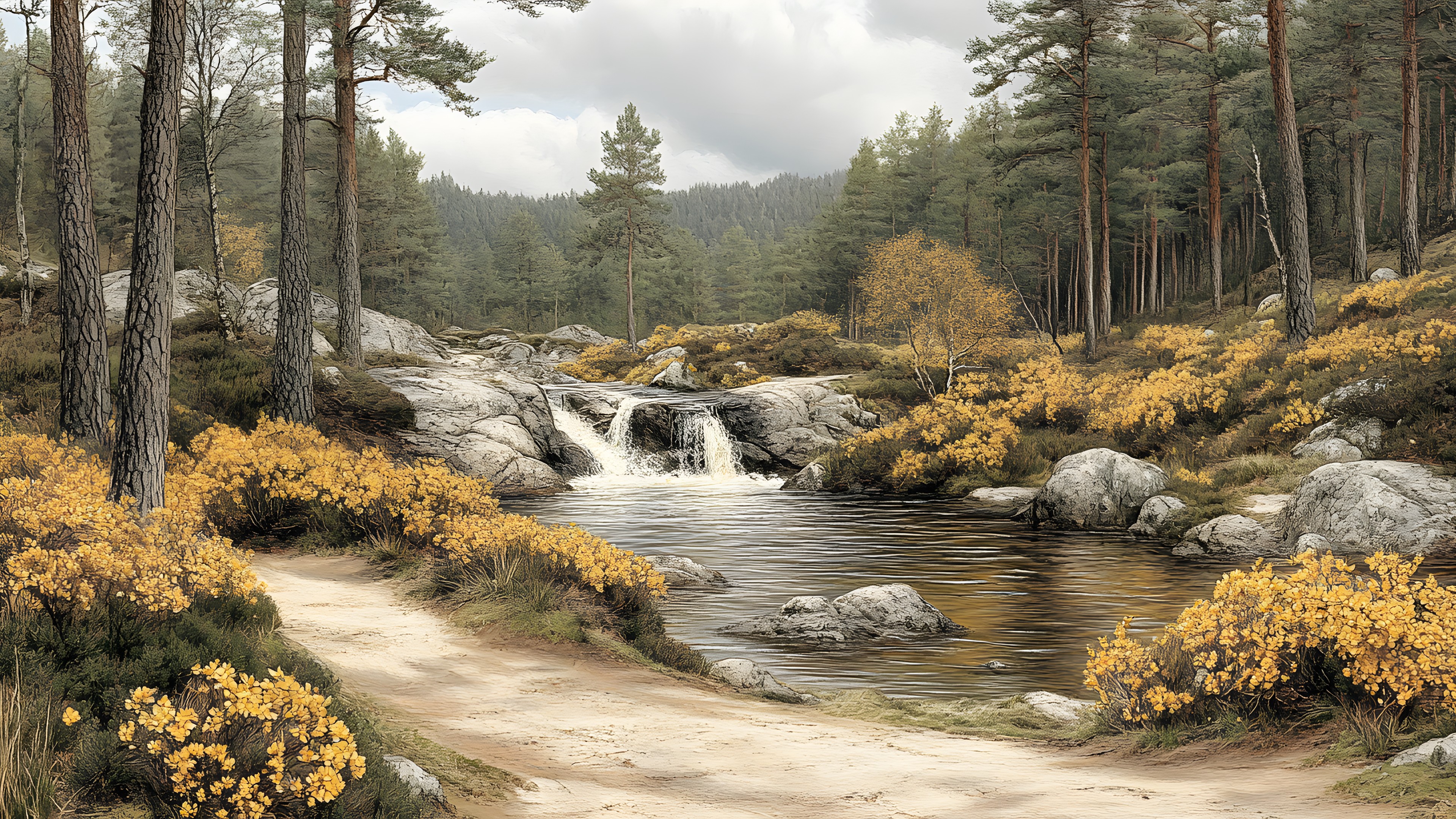 Body of water, Nature, Stream, Plants, Natural landscape, Rock, Watercourse, Mountain river, Riparian zone, Wilderness, Fluvial landforms of streams, Bank, Landscape, Creek, Plant community, Forest, River, Arroyo, Stream bed, Riparian forest