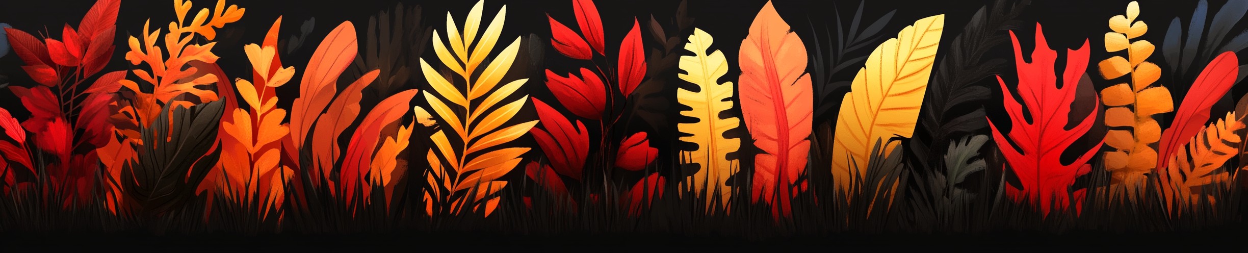 Red, Orange, Graphics, Autumn